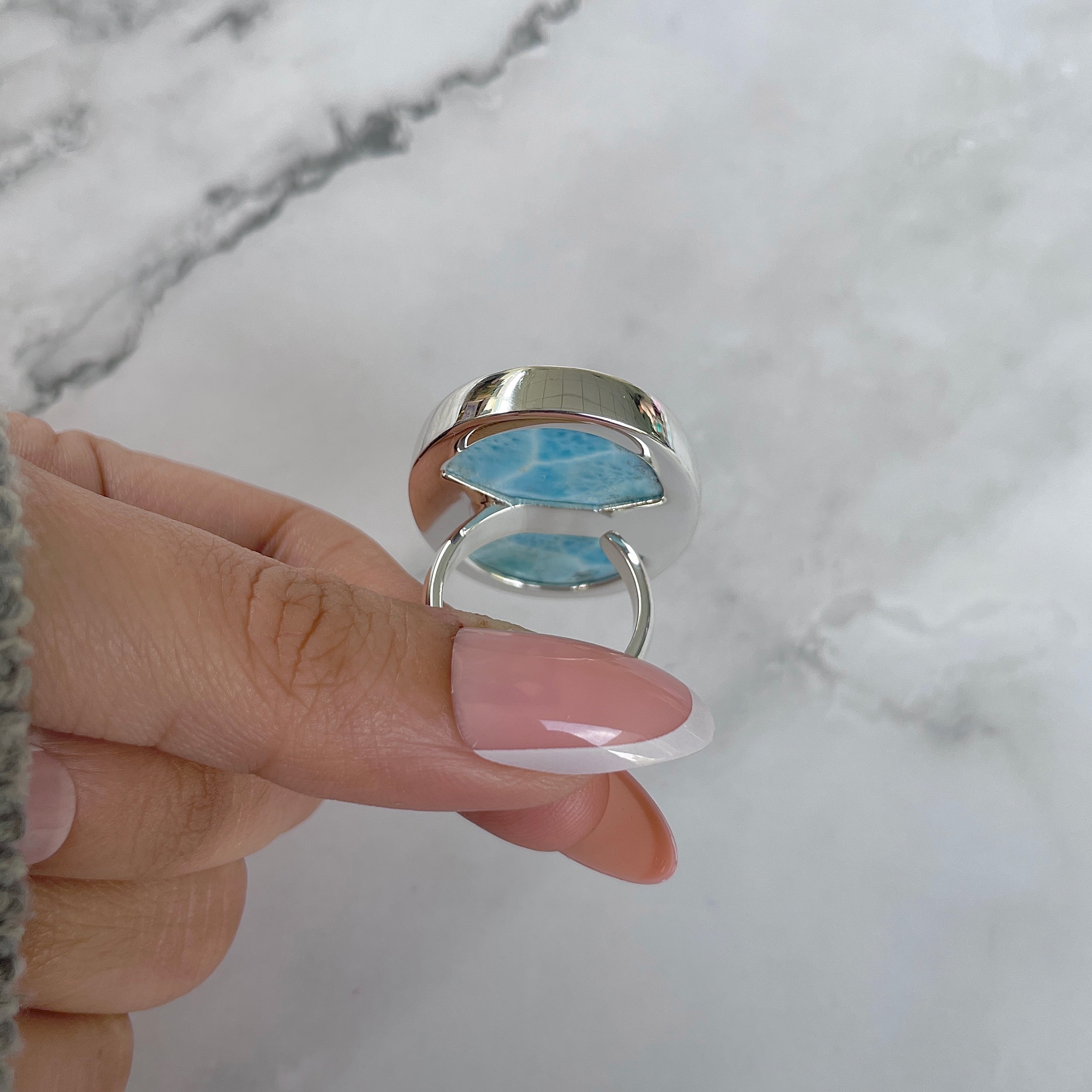 Larimar Adjustable Ring-(LAR-R-1431.)