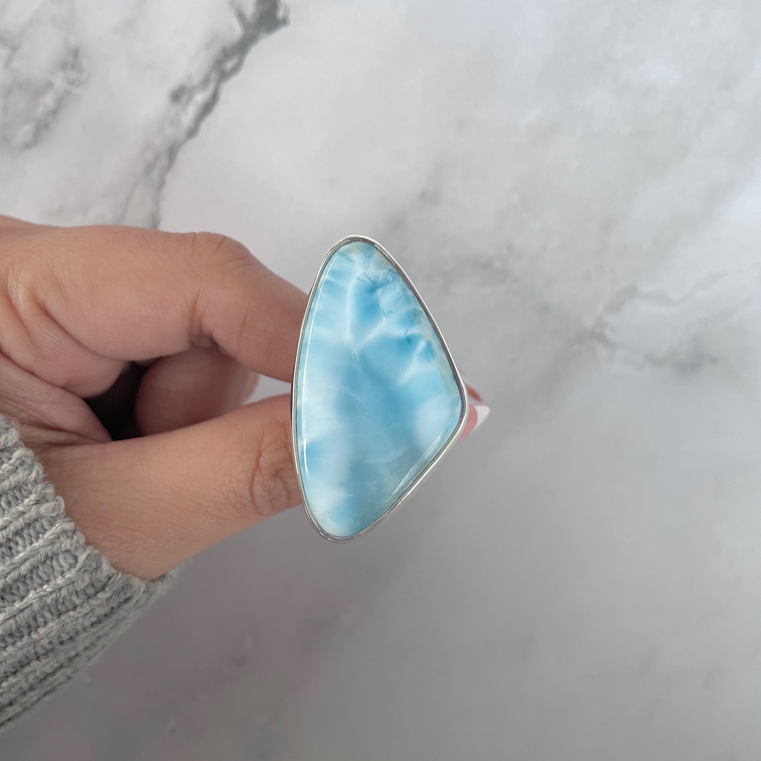 Larimar Adjustable Ring-(LAR-R-1432.)