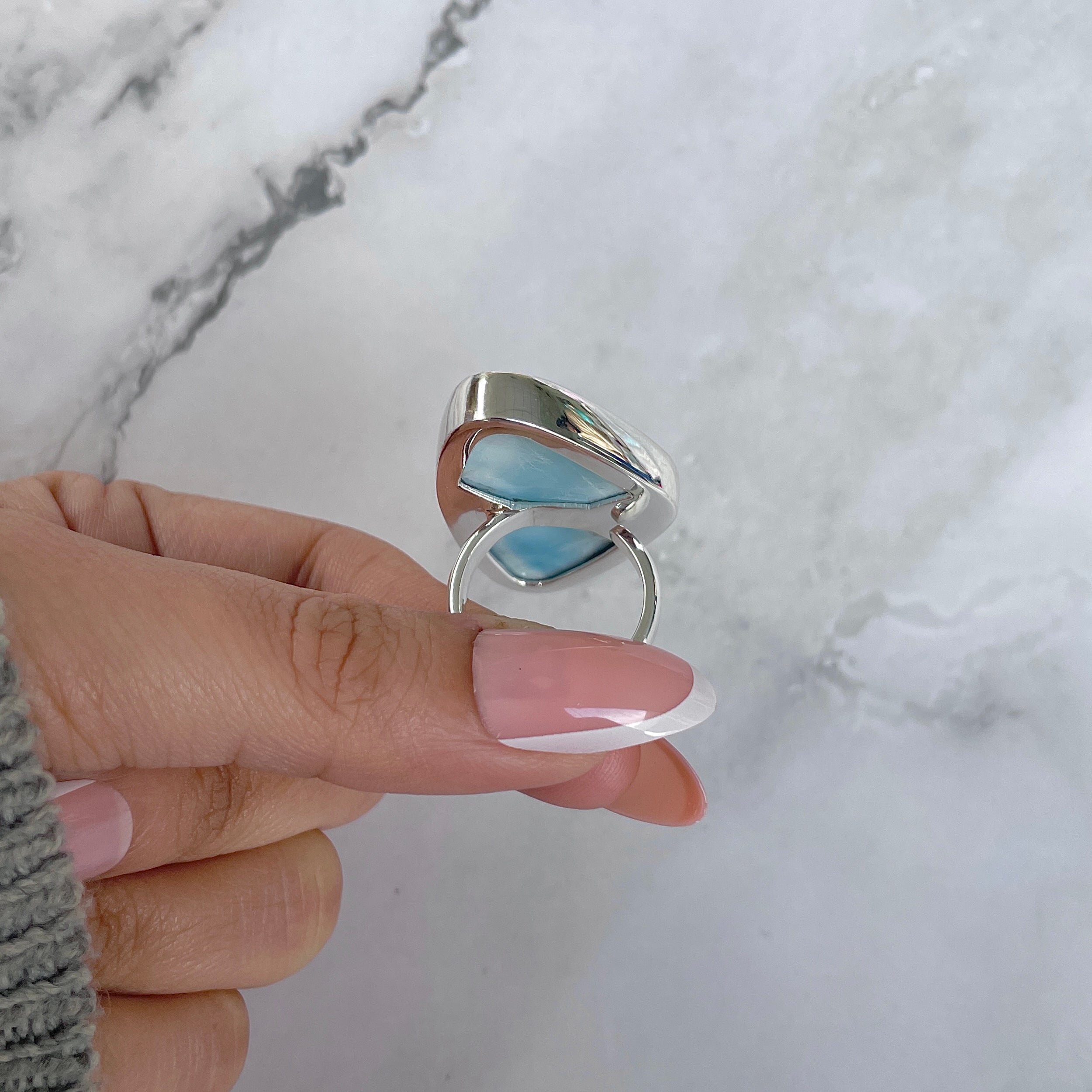 Larimar Adjustable Ring-(LAR-R-1432.)