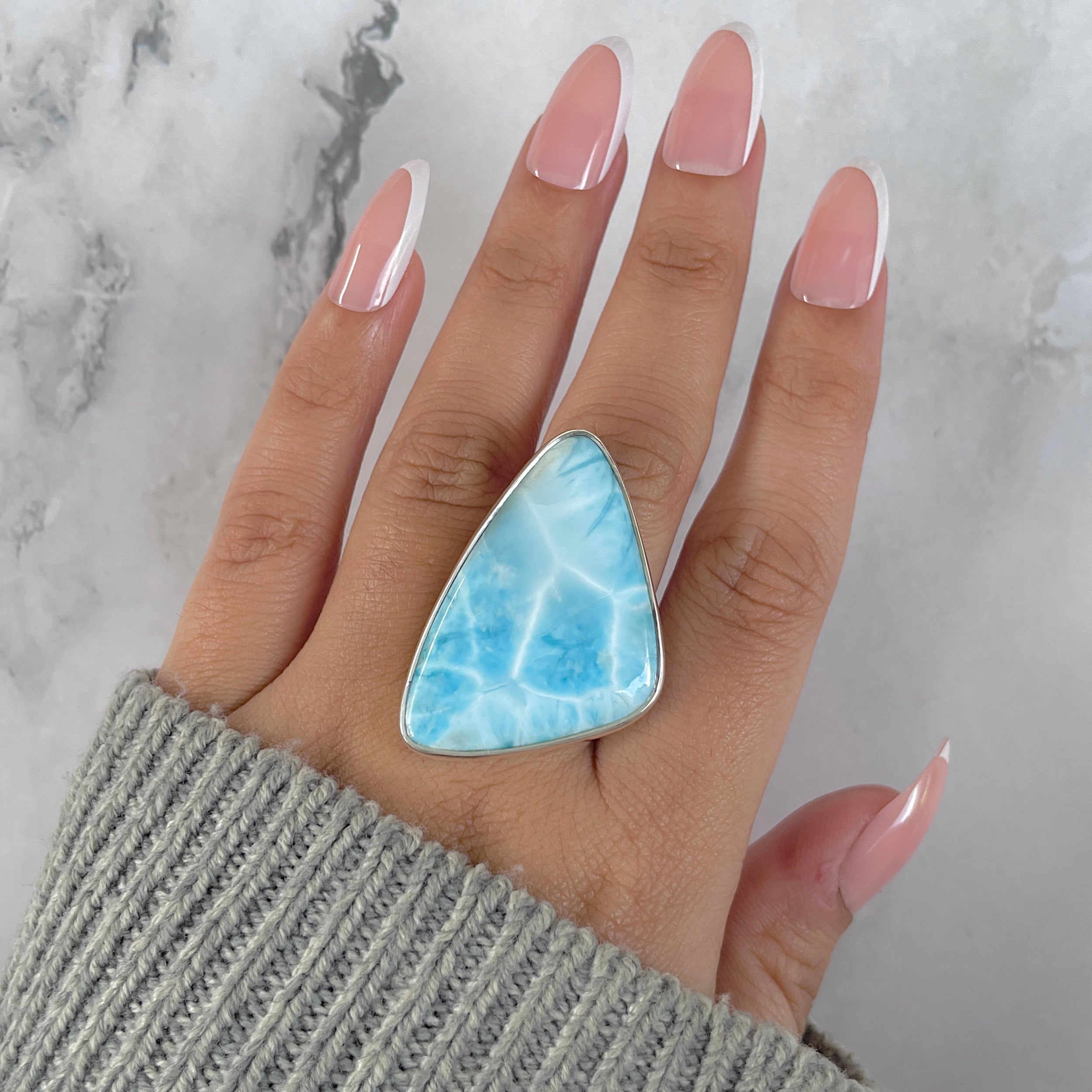 Larimar Adjustable Ring-(LAR-R-1433.)