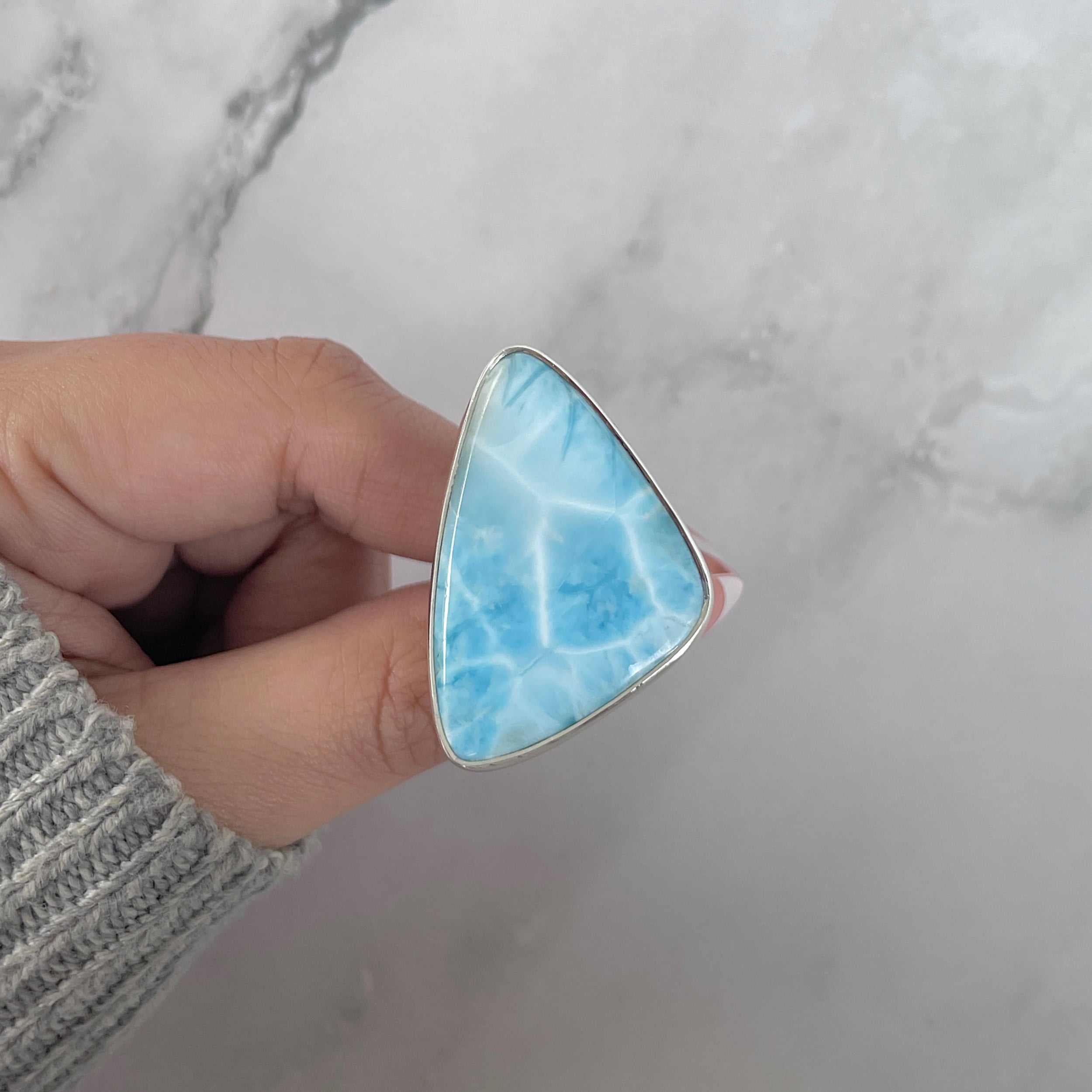 Larimar Adjustable Ring-(LAR-R-1433.)