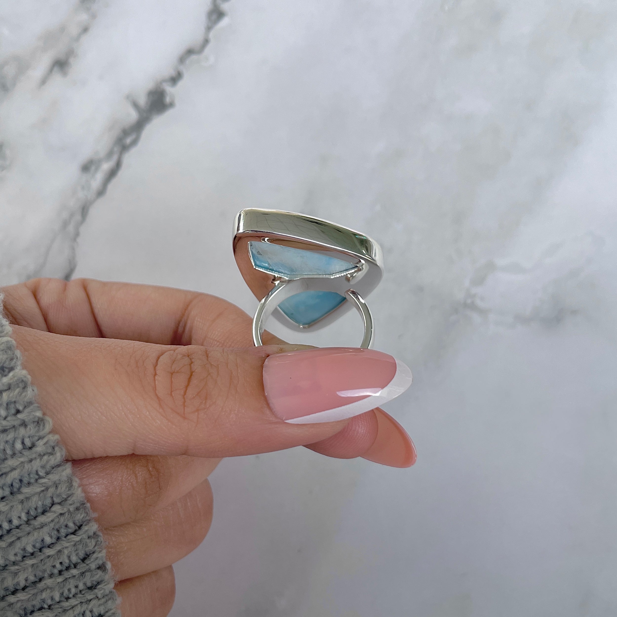 Larimar Adjustable Ring-(LAR-R-1433.)