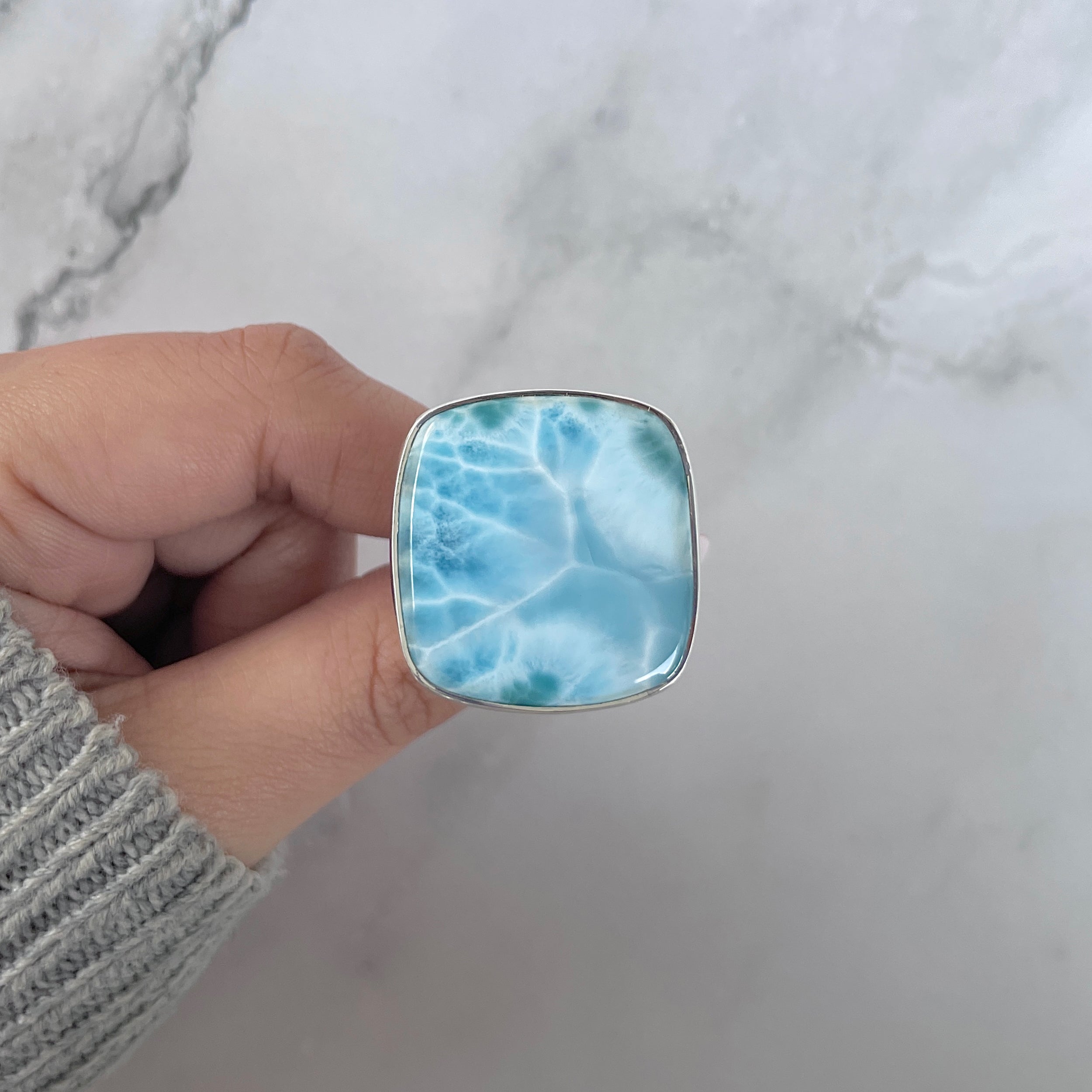 Larimar Adjustable Ring-(LAR-R-1434.)