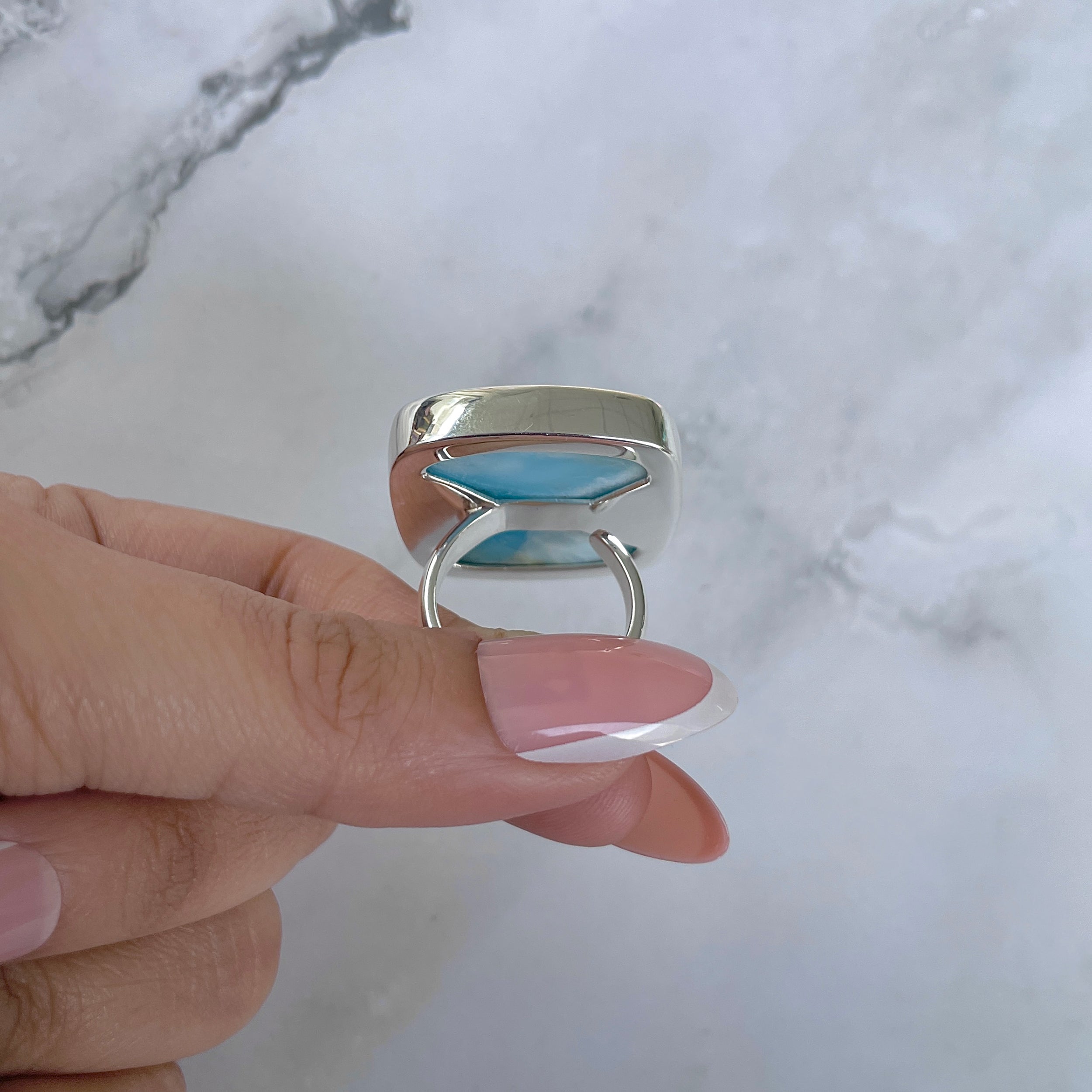 Larimar Adjustable Ring-(LAR-R-1434.)