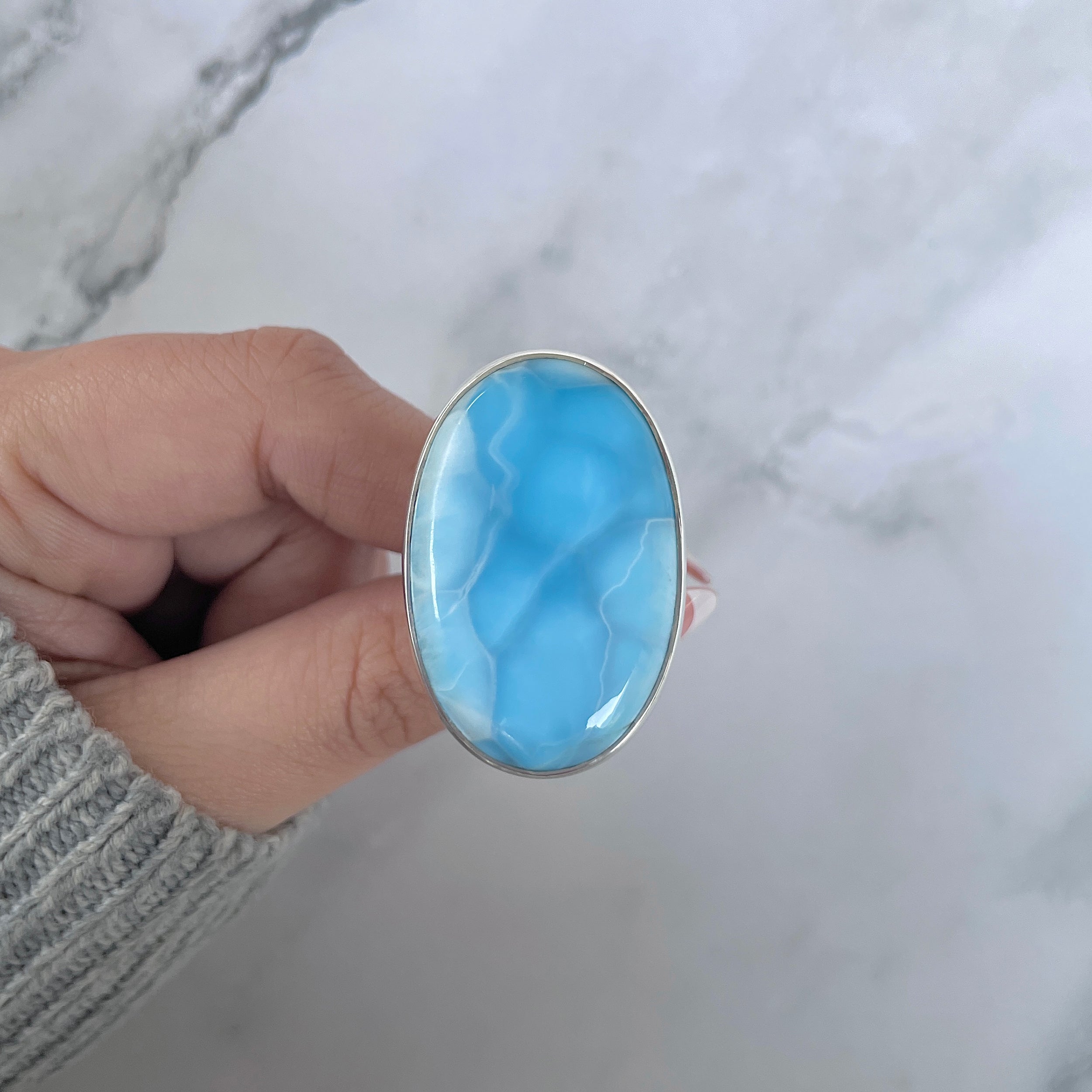 Larimar Adjustable Ring-(LAR-R-1438.)