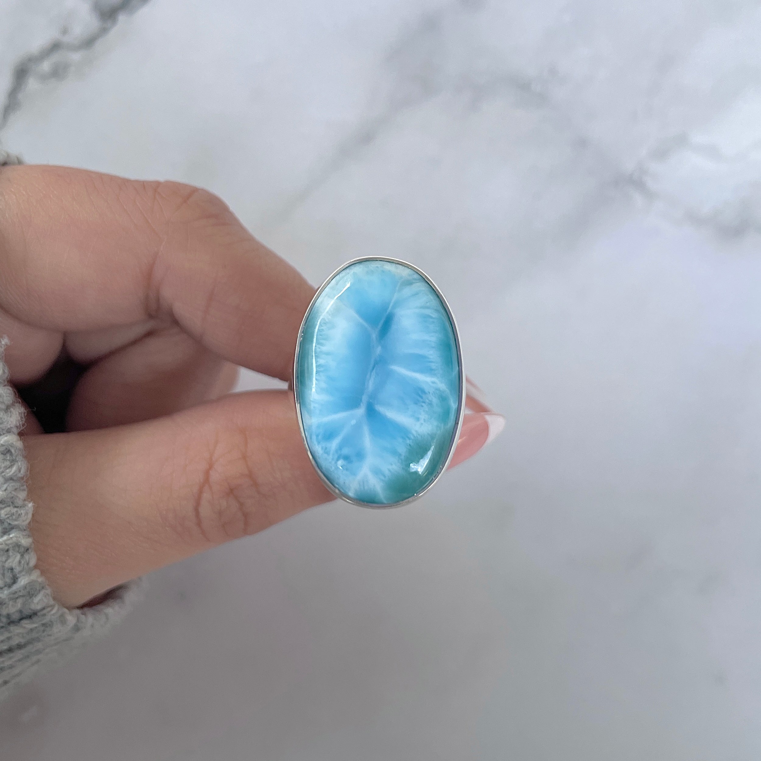 Larimar Adjustable Ring-(LAR-R-1439.)