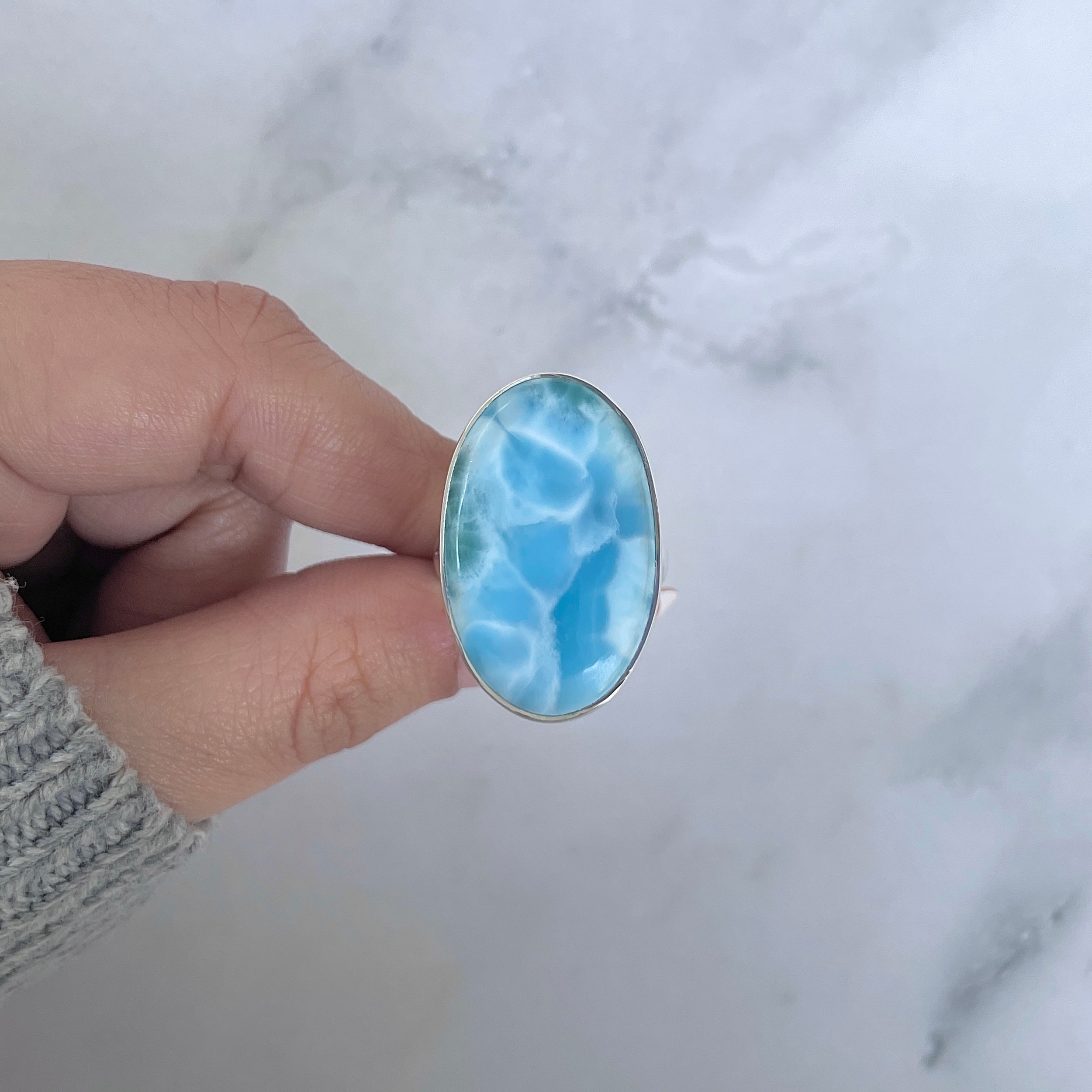 Larimar Adjustable Ring-(LAR-R-1442.)