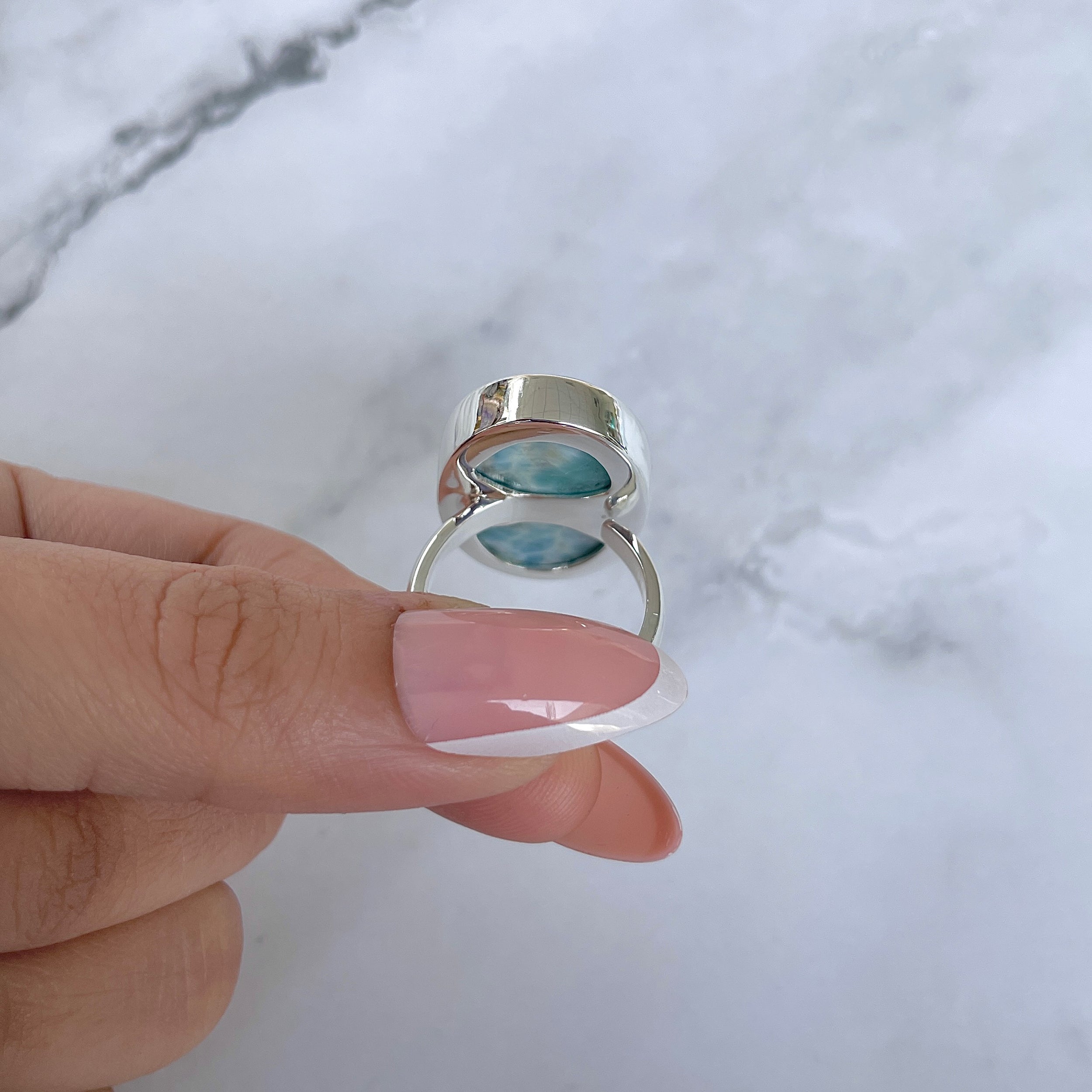 Larimar Adjustable Ring-(LAR-R-1442.)