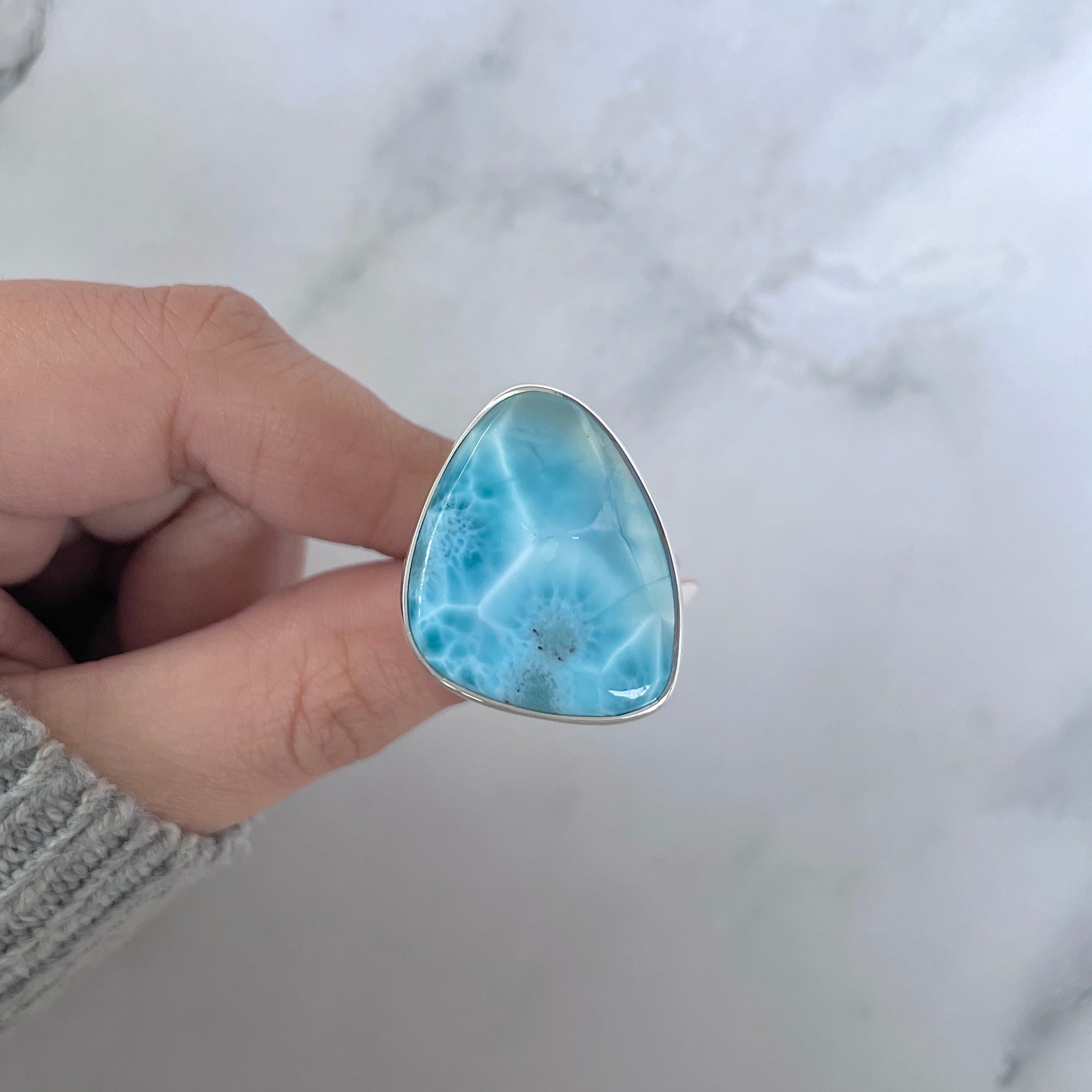 Larimar Adjustable Ring-(LAR-R-1443.)