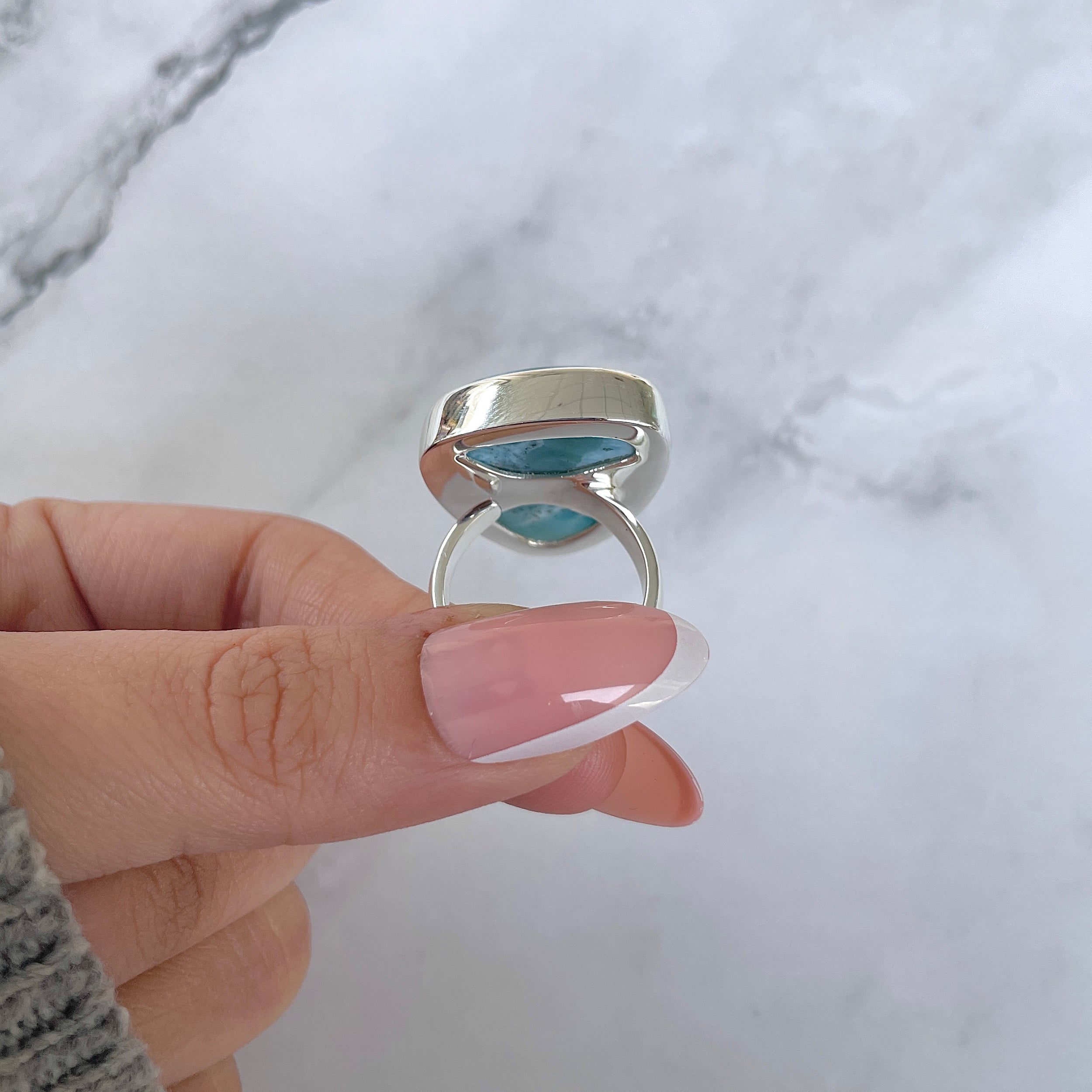 Larimar Adjustable Ring-(LAR-R-1443.)