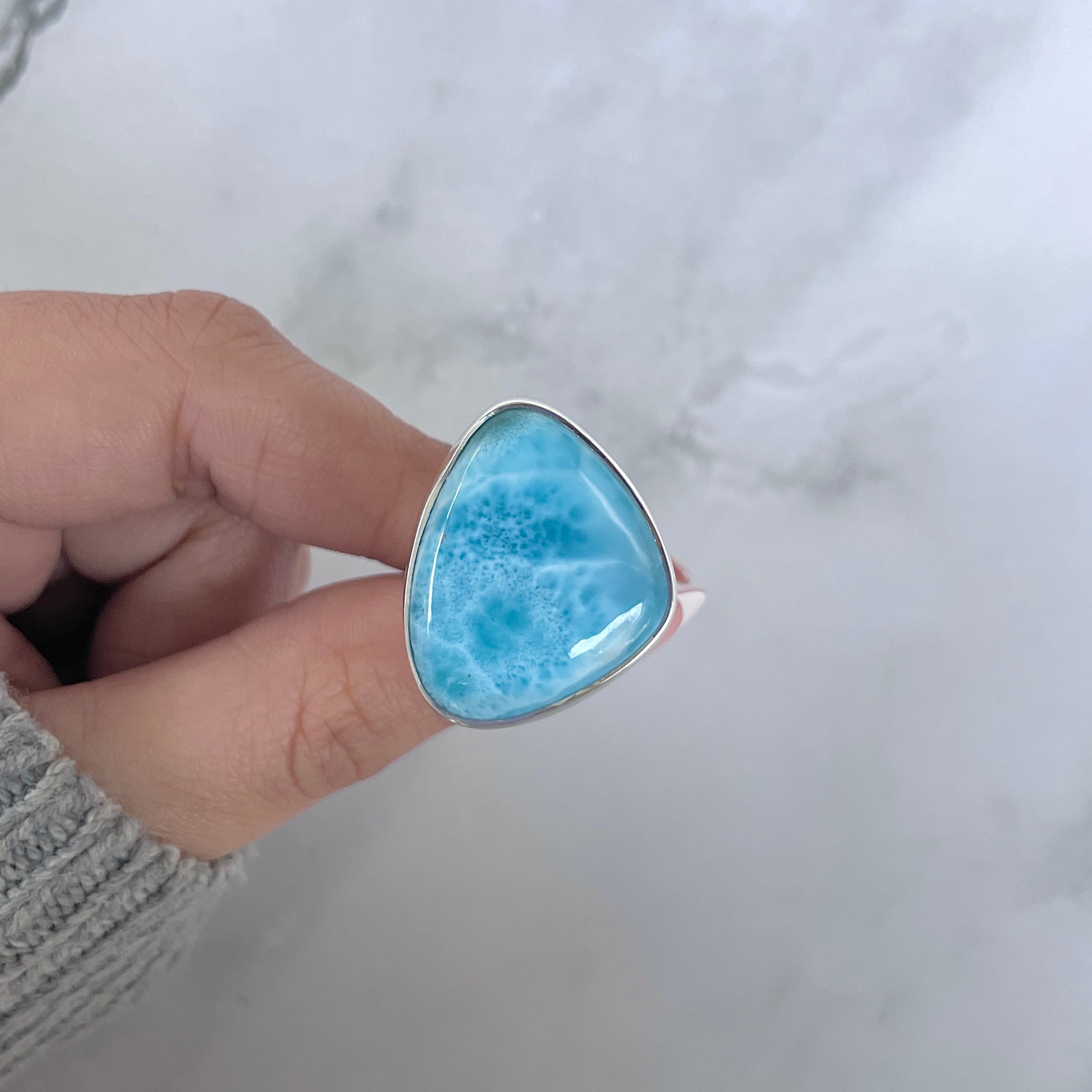 Larimar Adjustable Ring-(LAR-R-1444.)