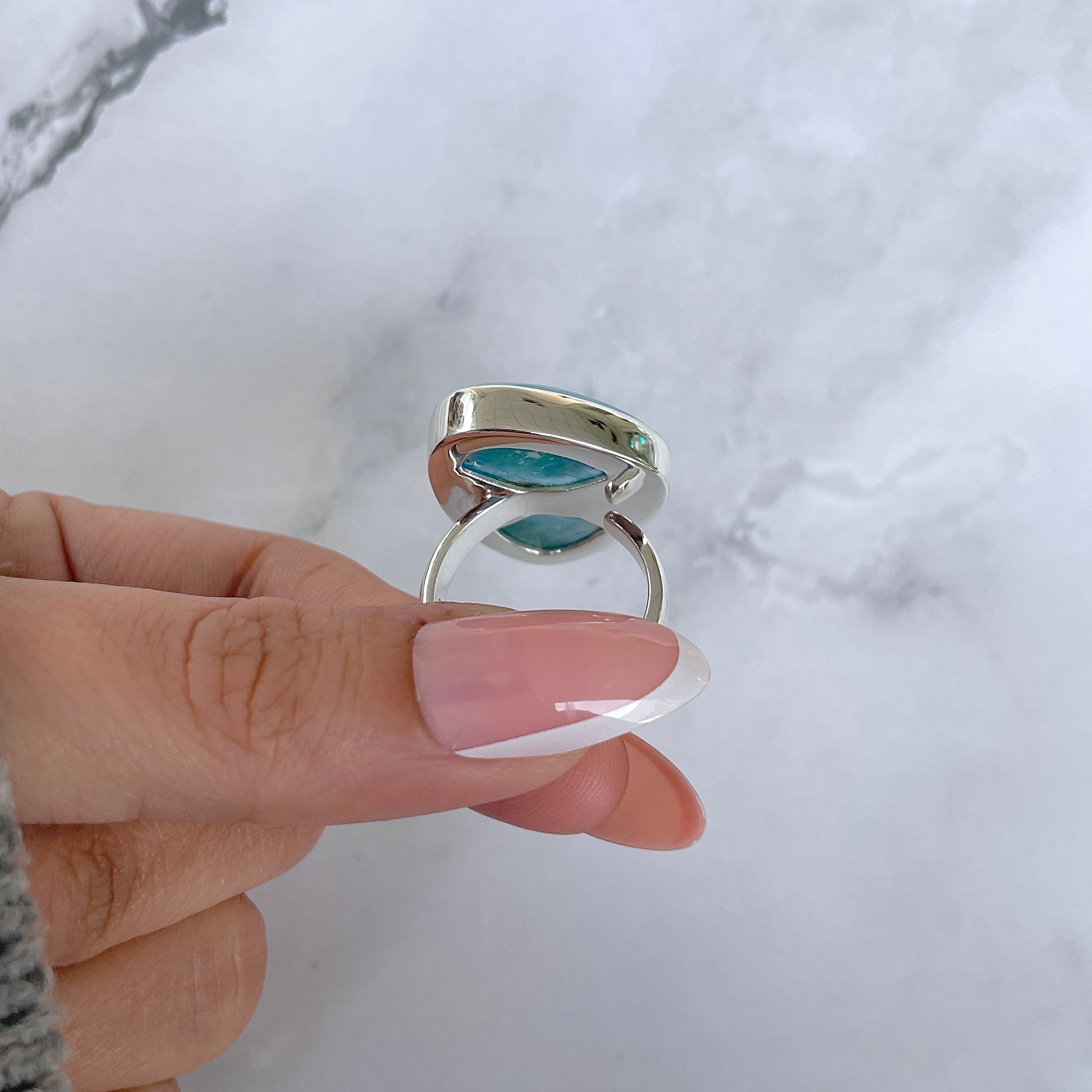 Larimar Adjustable Ring-(LAR-R-1444.)