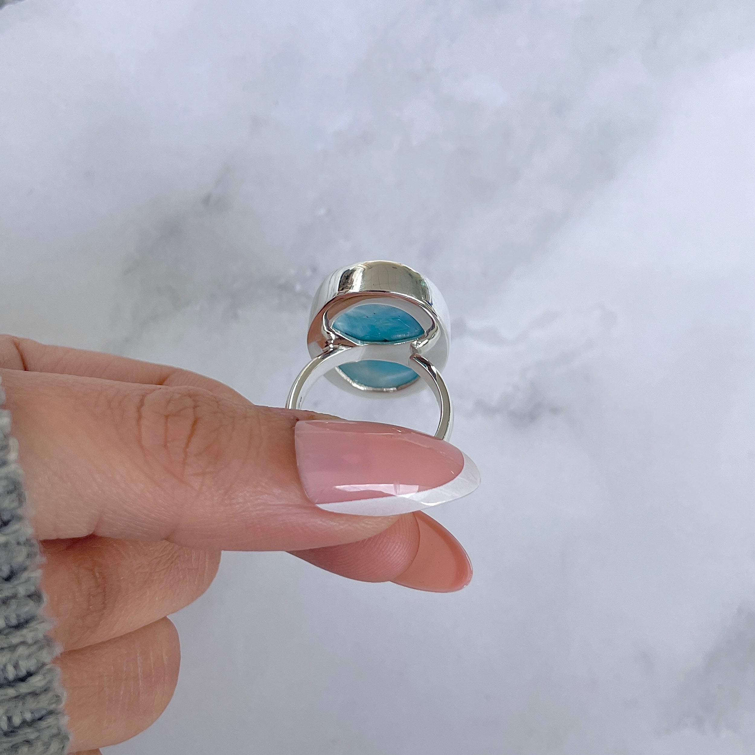 Larimar Adjustable Ring-(LAR-R-1445.)