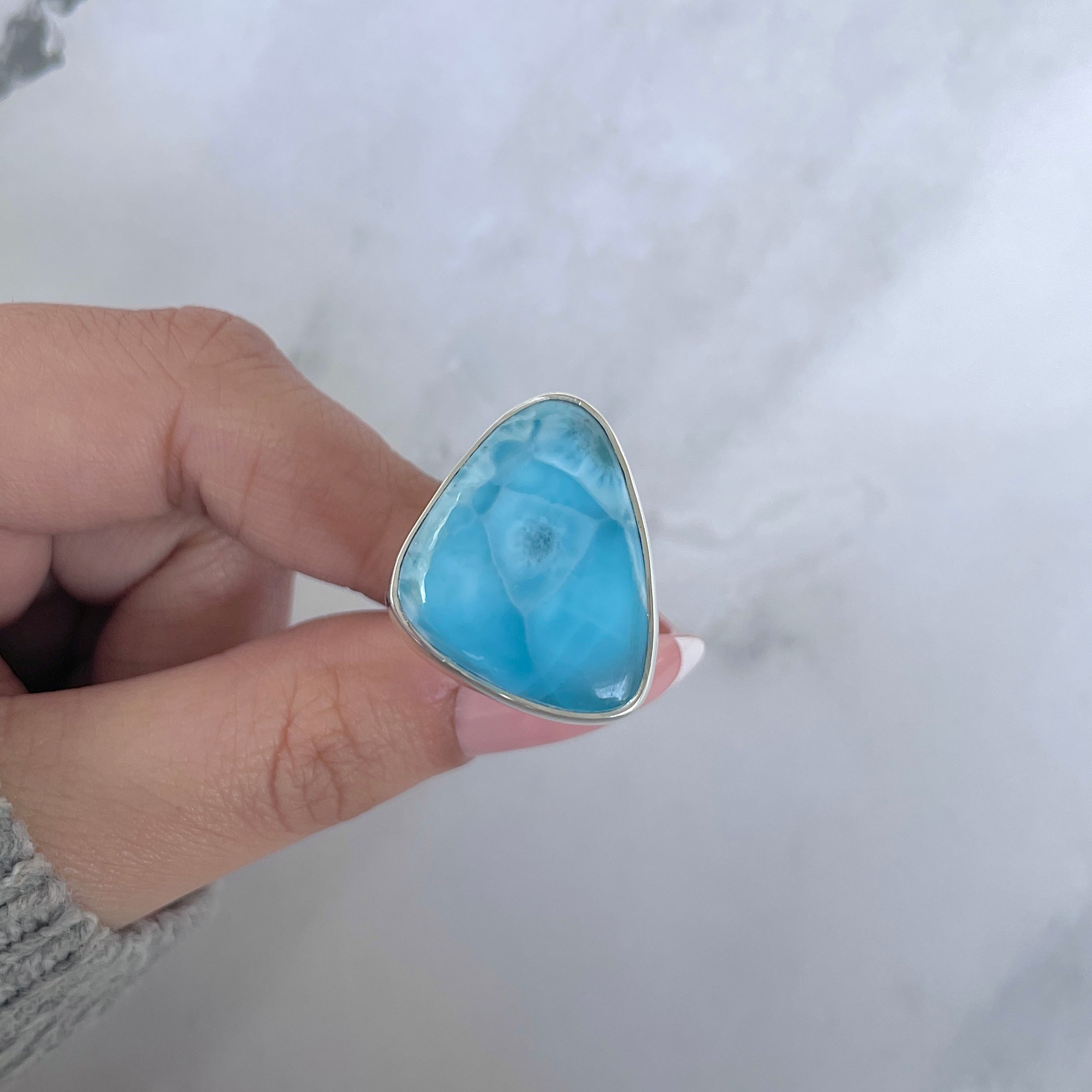 Larimar Adjustable Ring-(LAR-R-1447.)