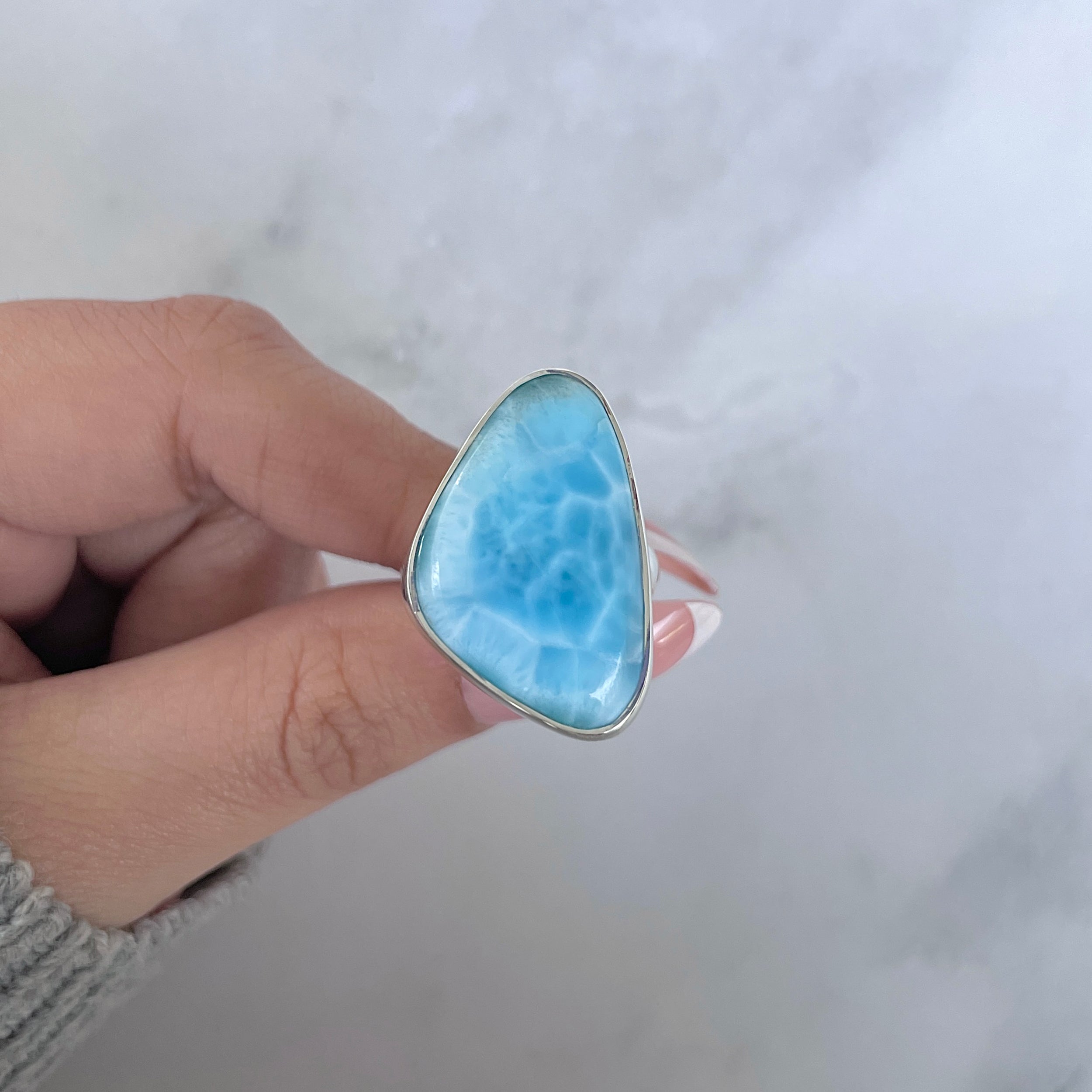 Larimar Adjustable Ring-(LAR-R-1448.)