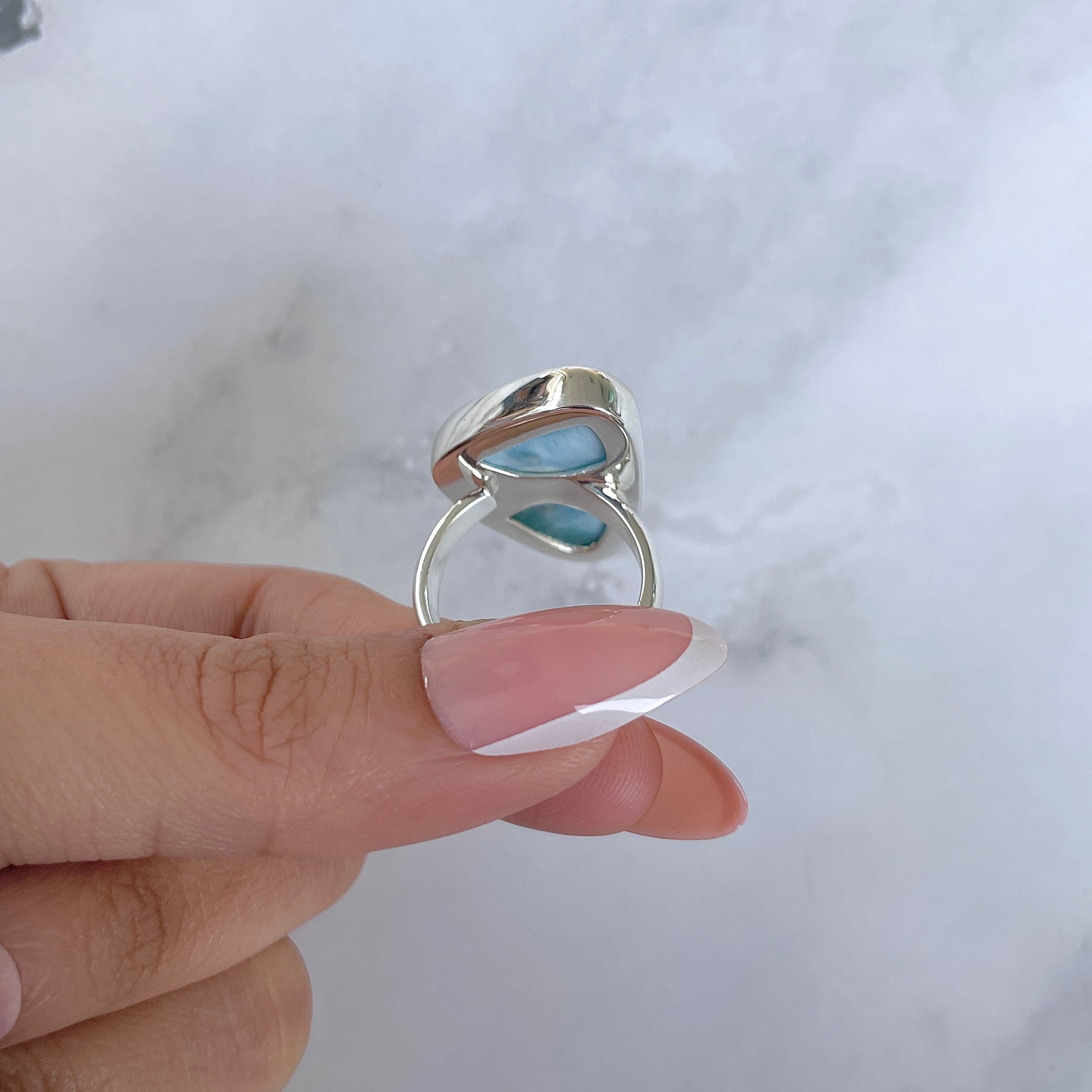 Larimar Adjustable Ring-(LAR-R-1448.)