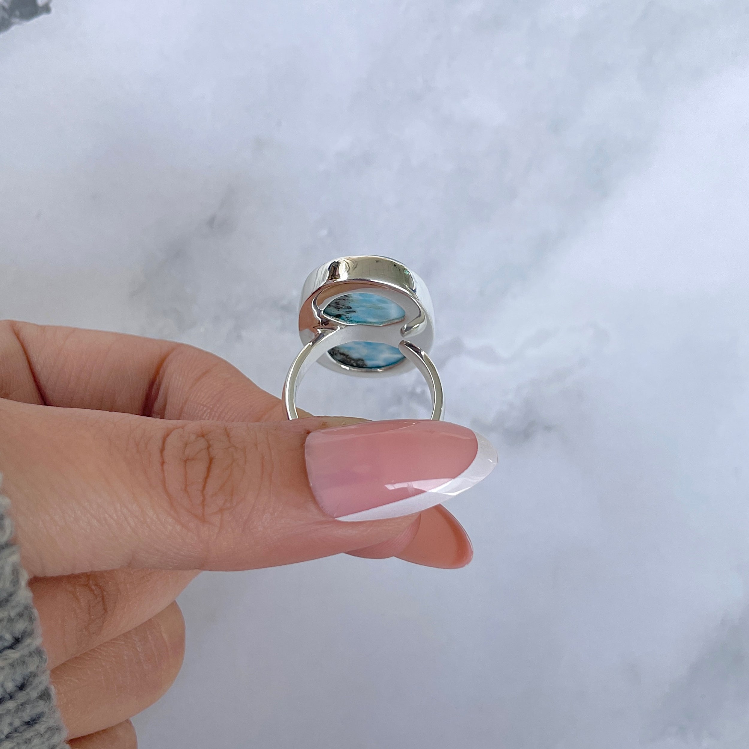 Larimar Adjustable Ring-(LAR-R-1449.)