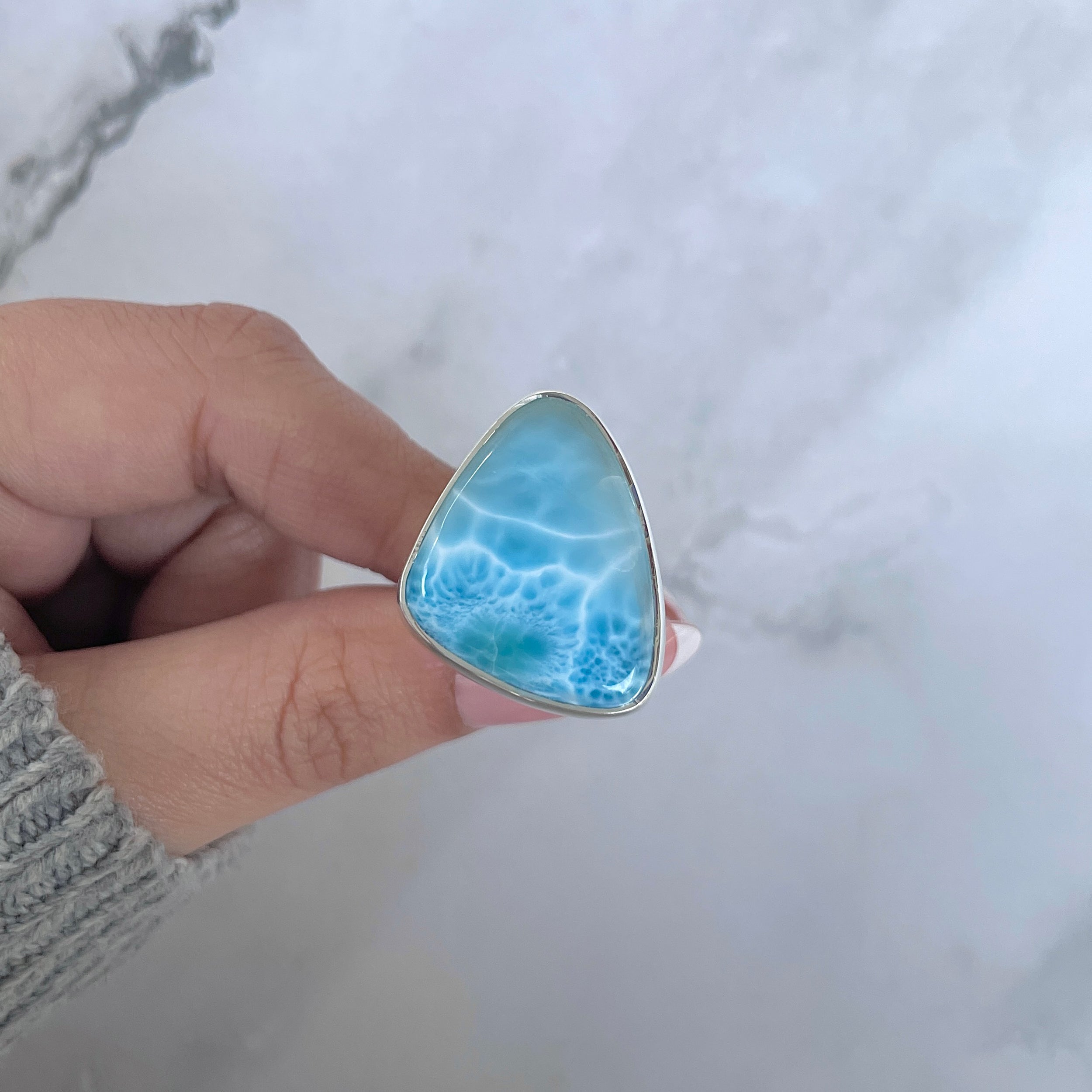 Larimar Adjustable Ring-(LAR-R-1451.)