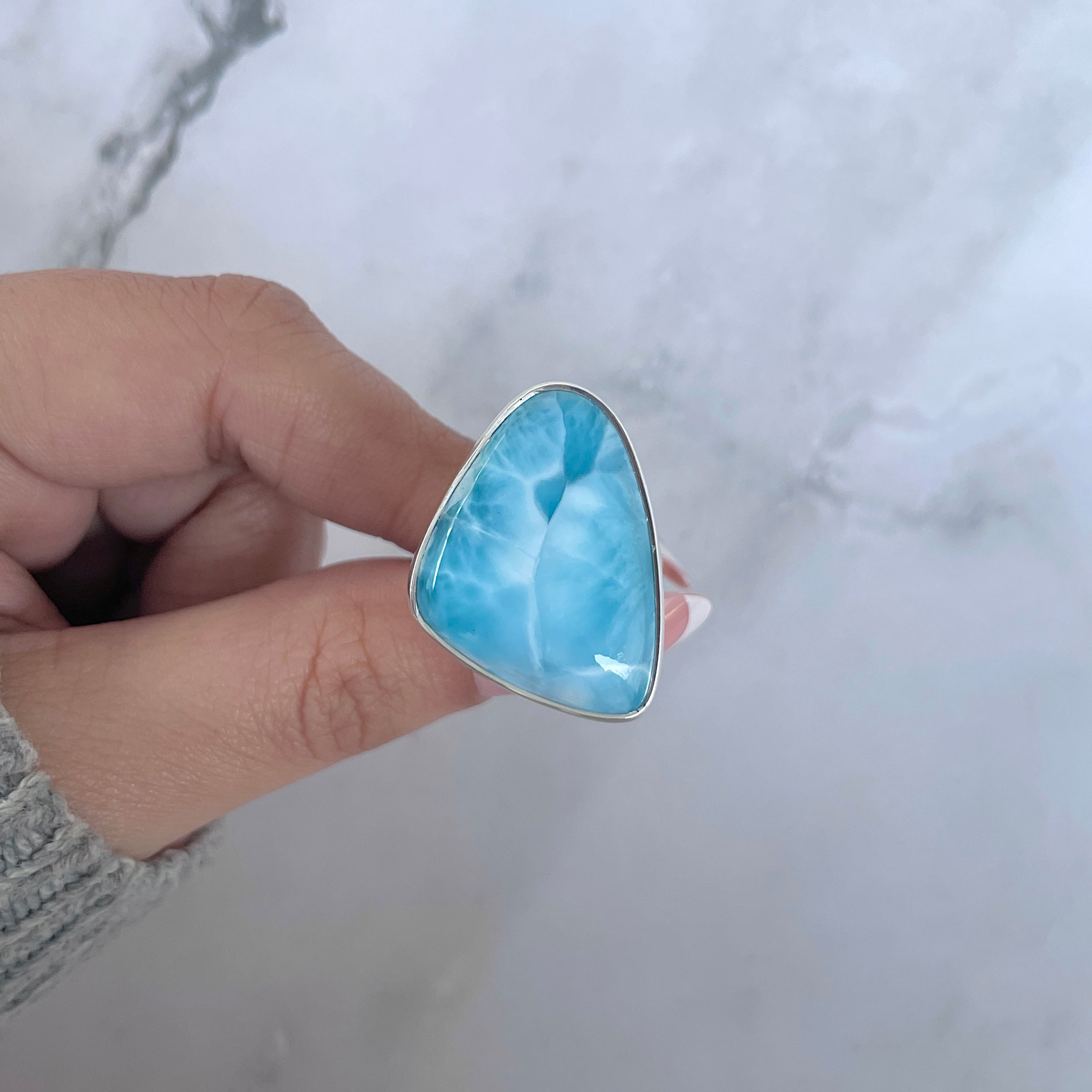 Larimar Adjustable Ring-(LAR-R-1453.)