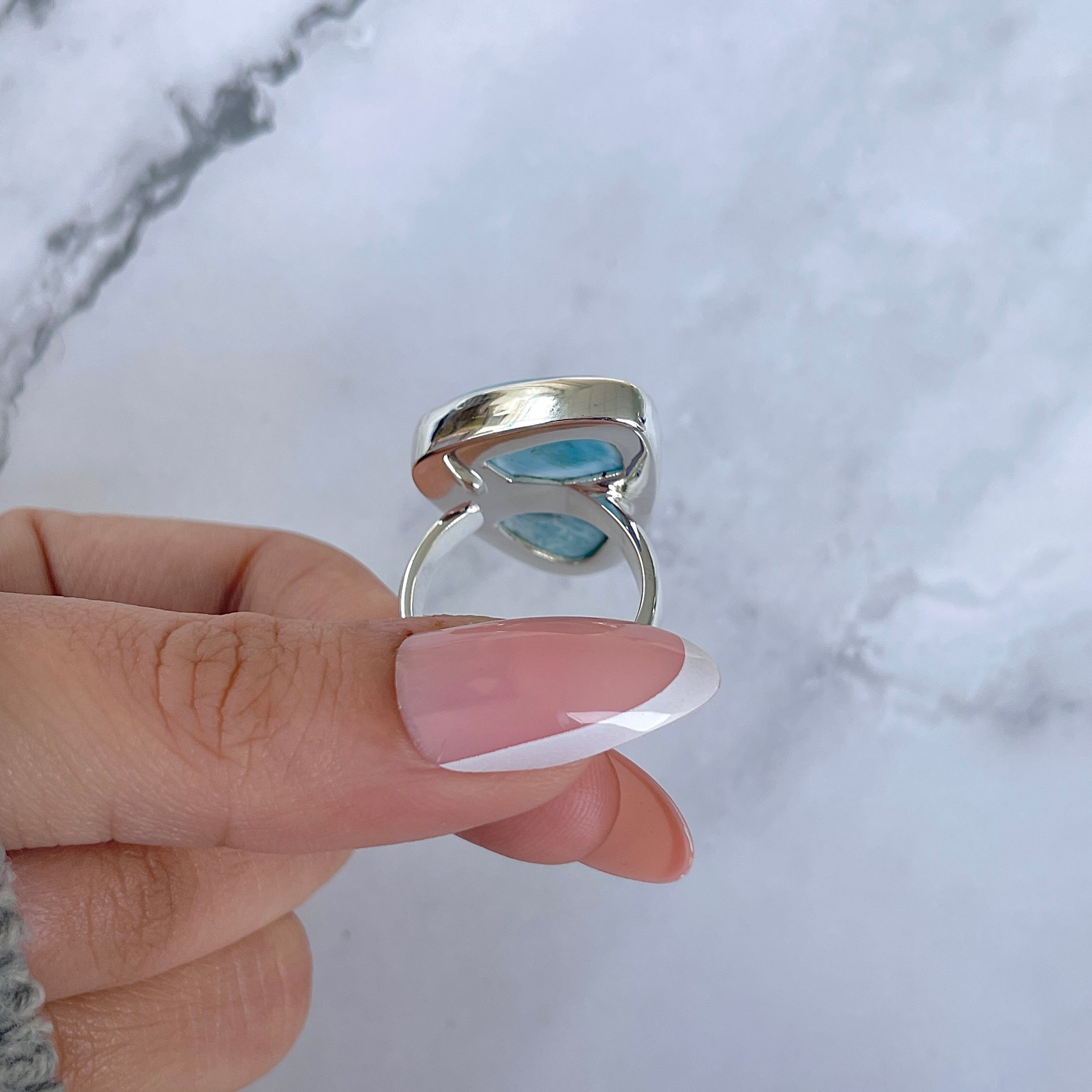 Larimar Adjustable Ring-(LAR-R-1453.)