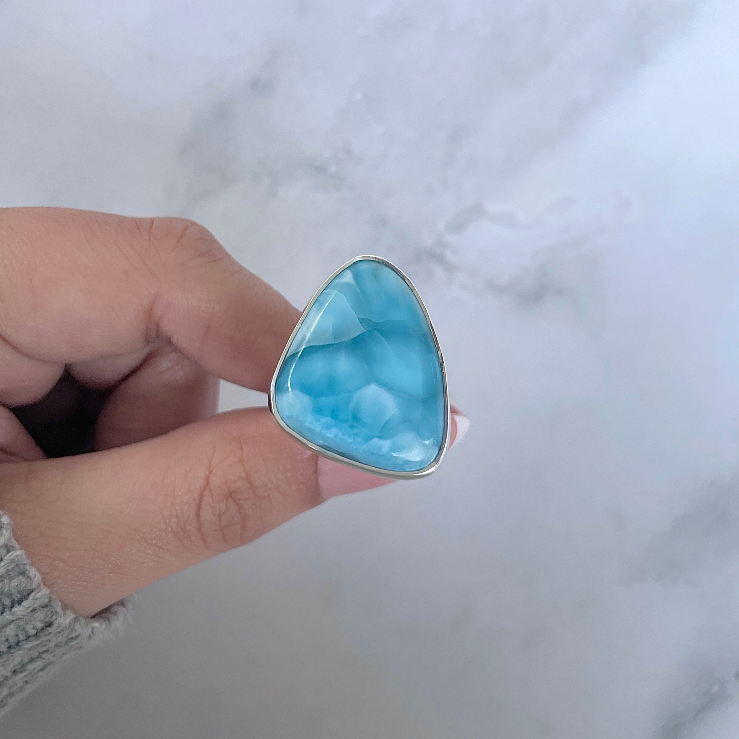 Larimar Adjustable Ring-(LAR-R-1454.)