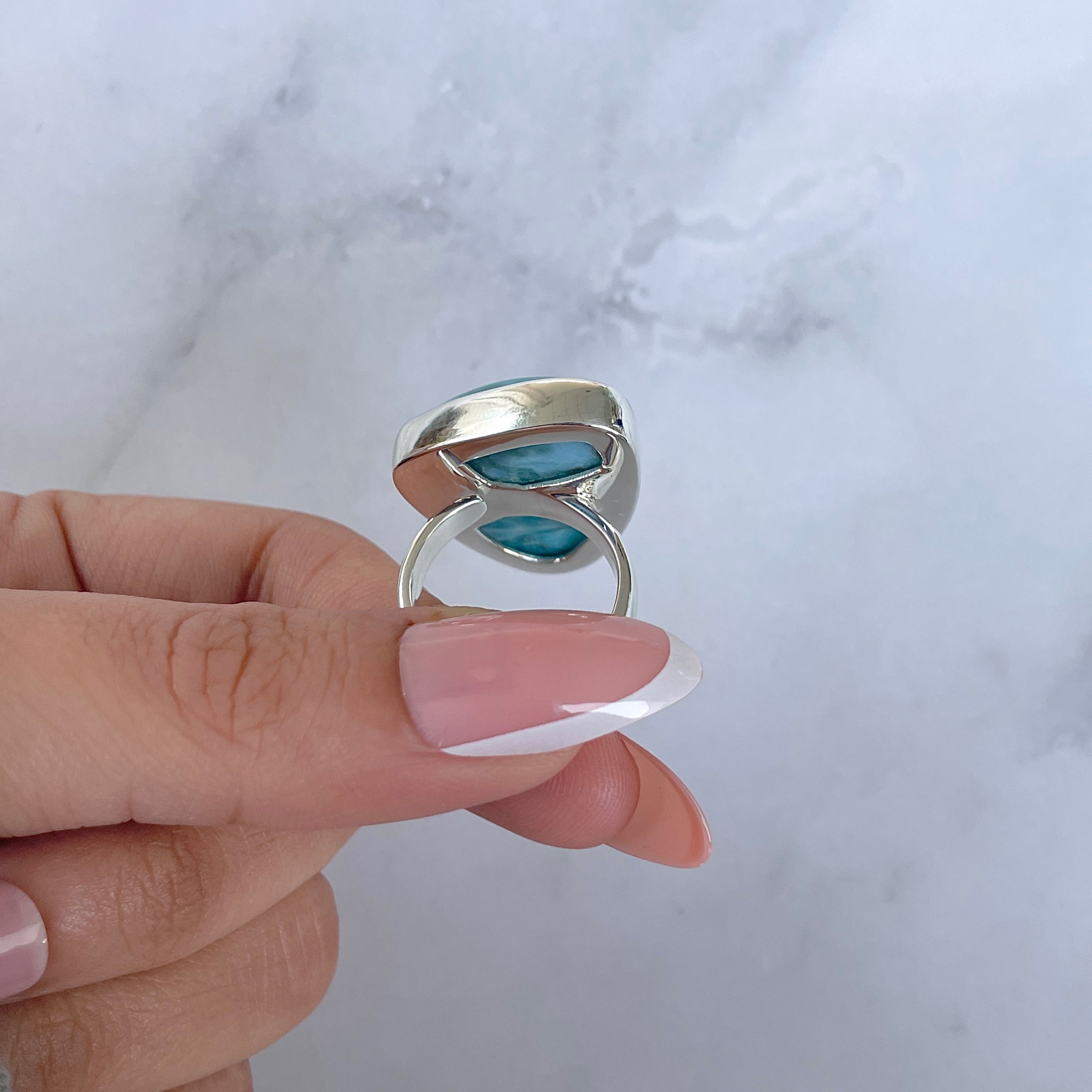 Larimar Adjustable Ring-(LAR-R-1454.)