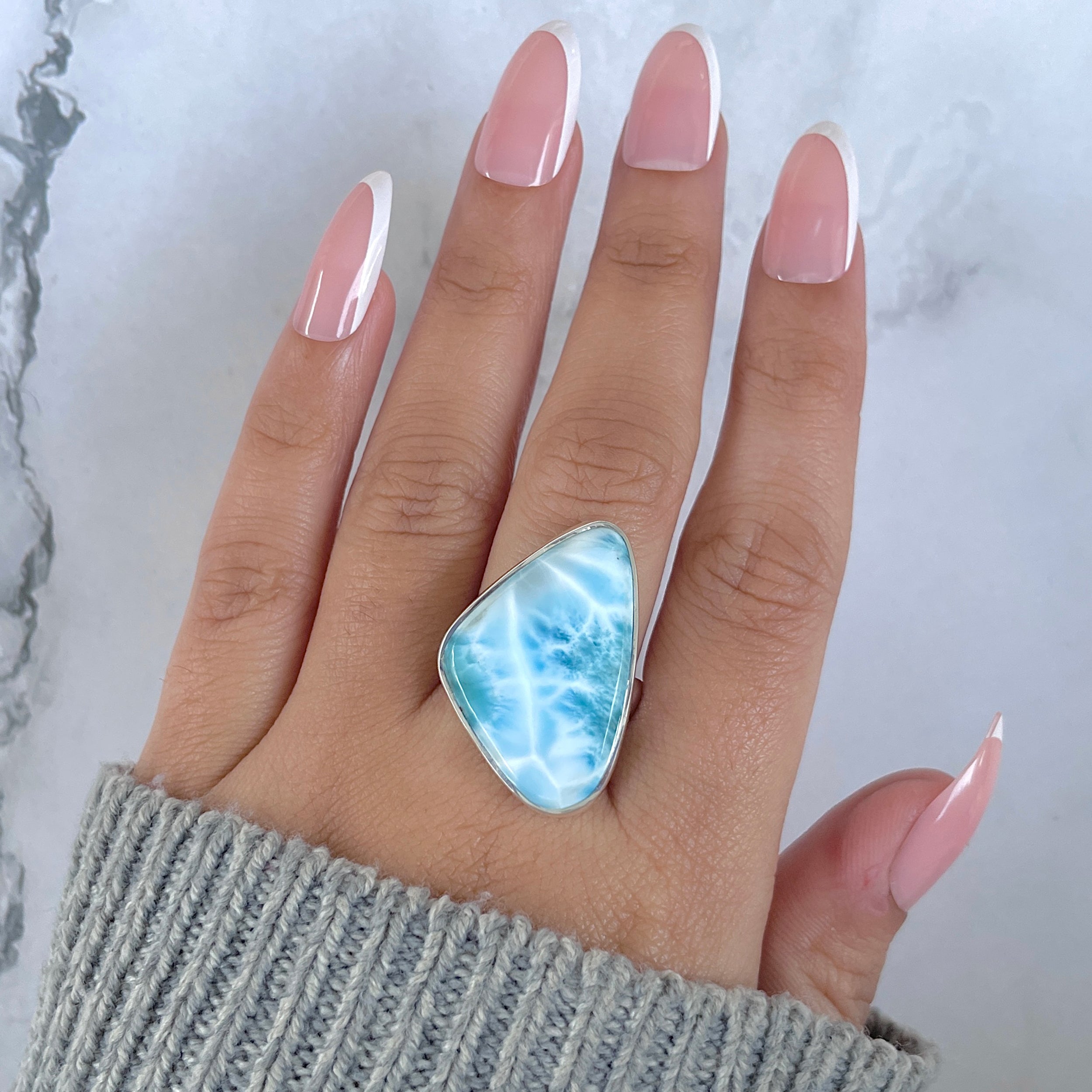 Larimar Adjustable Ring-(LAR-R-1455.)