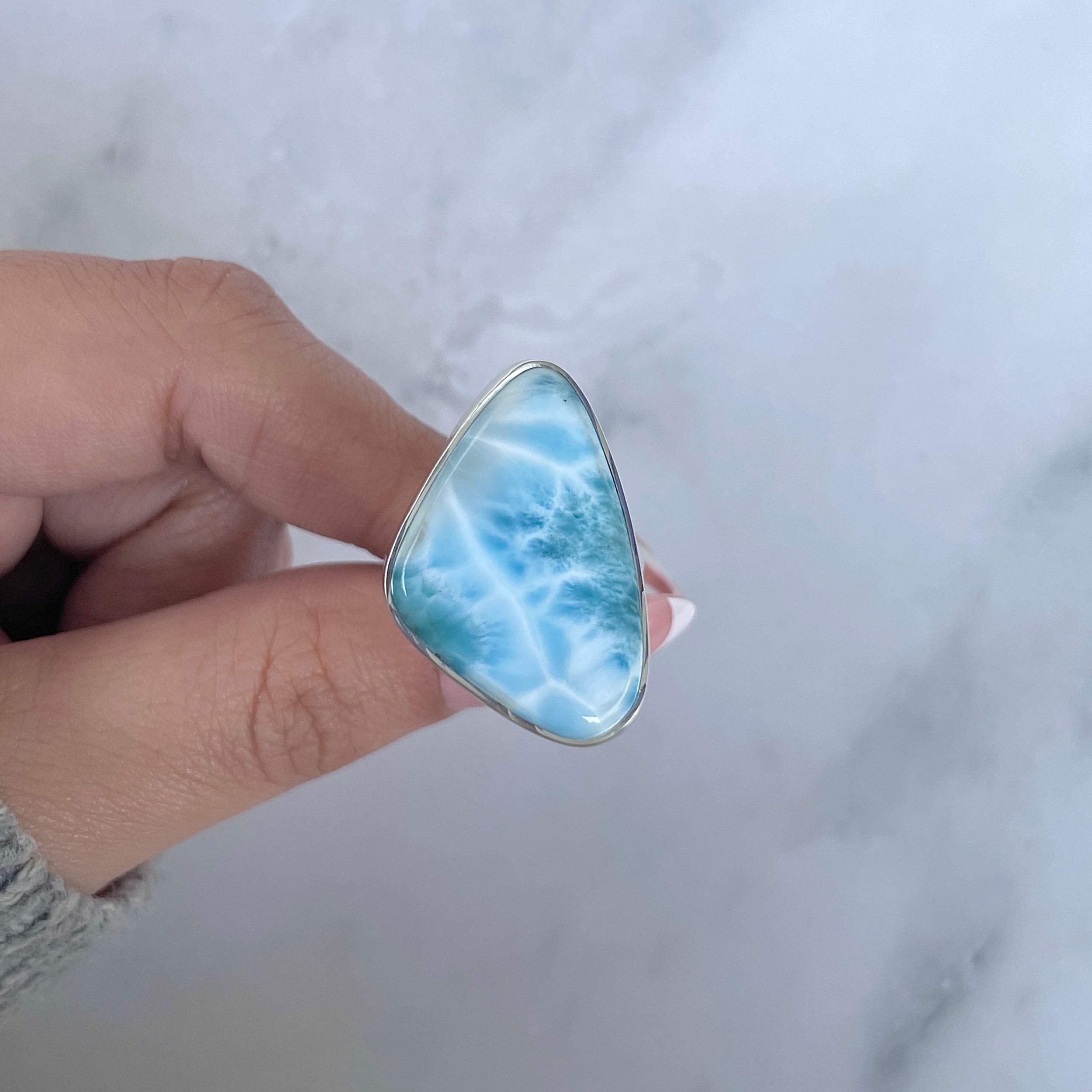 Larimar Adjustable Ring-(LAR-R-1455.)