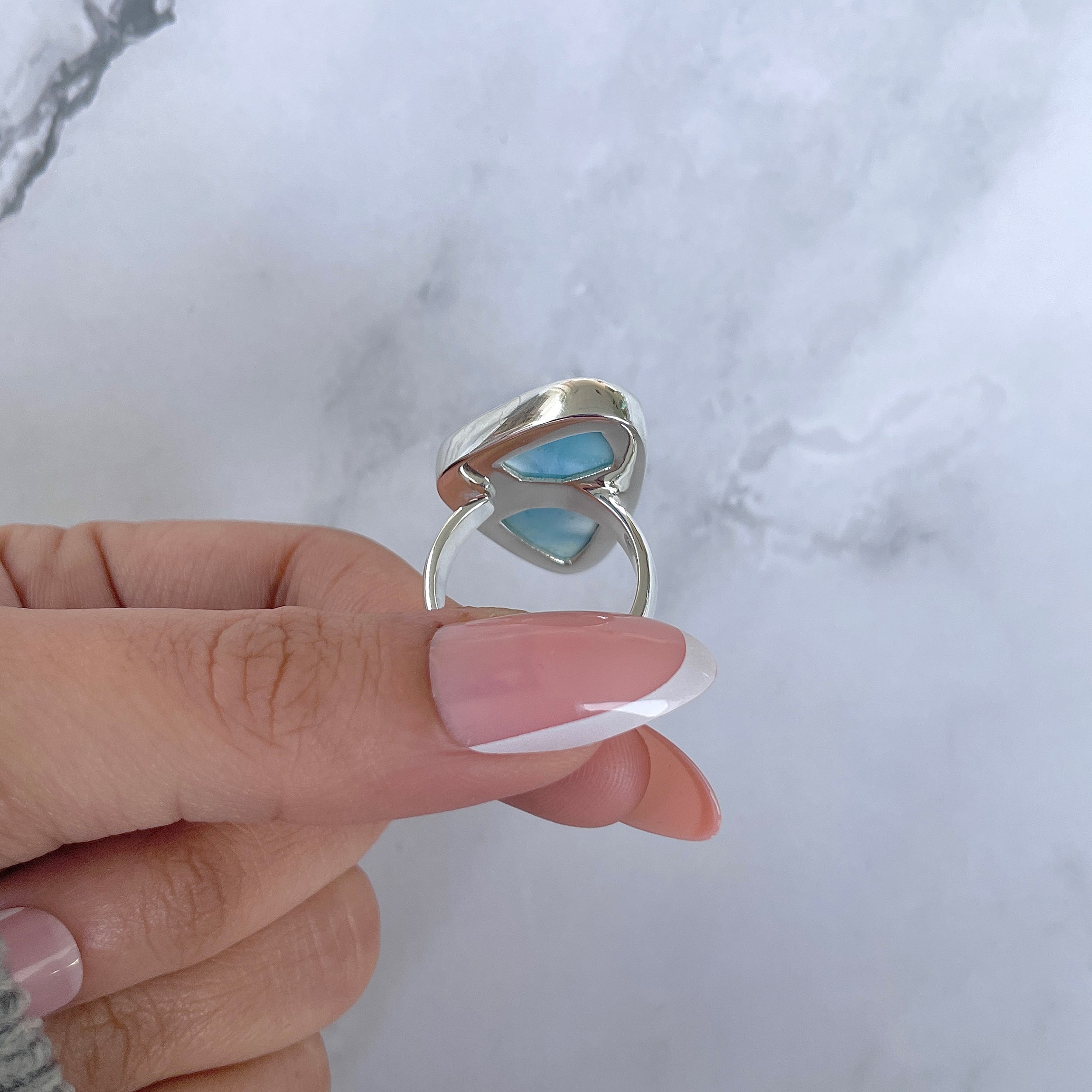 Larimar Adjustable Ring-(LAR-R-1455.)