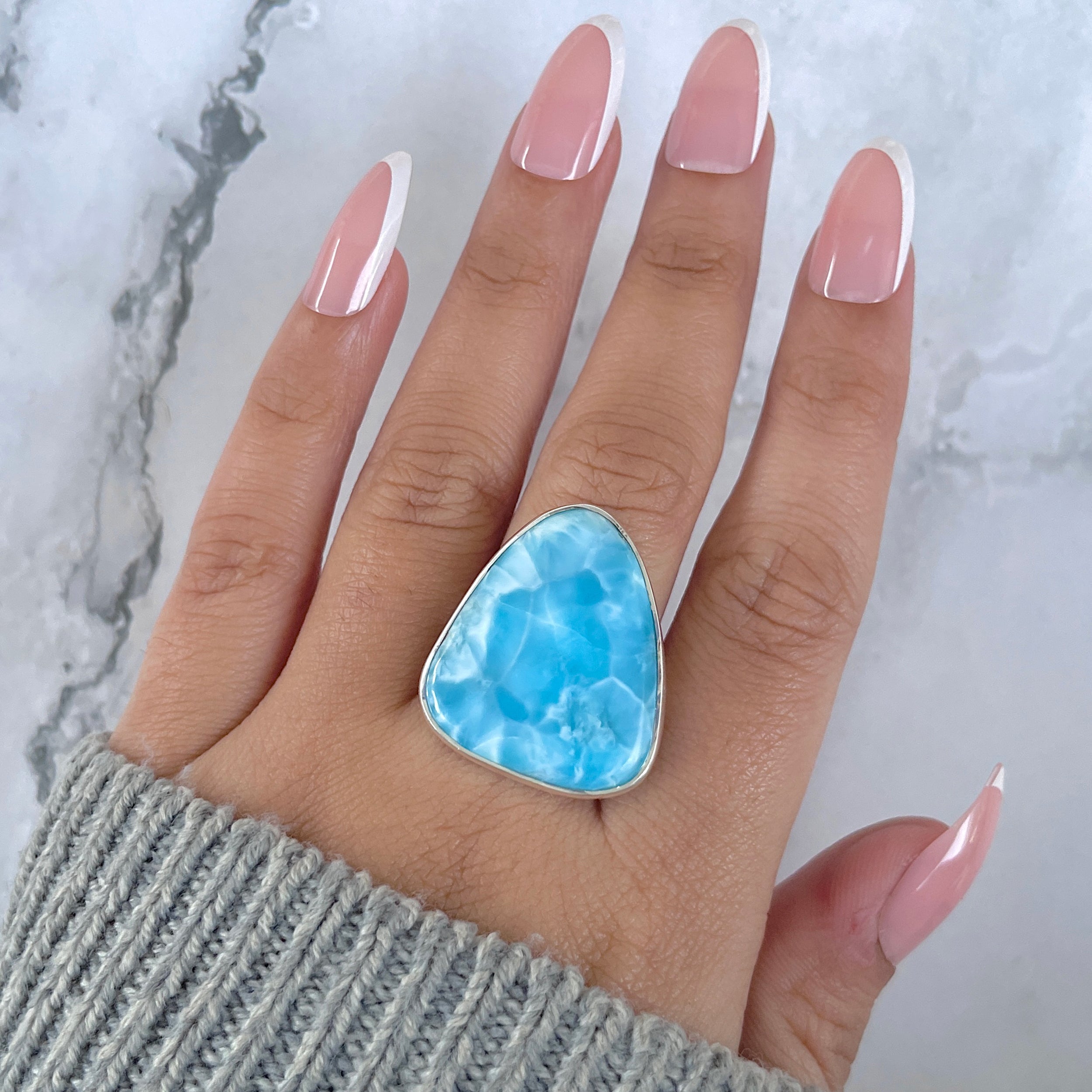 Larimar Adjustable Ring-(LAR-R-1456.)