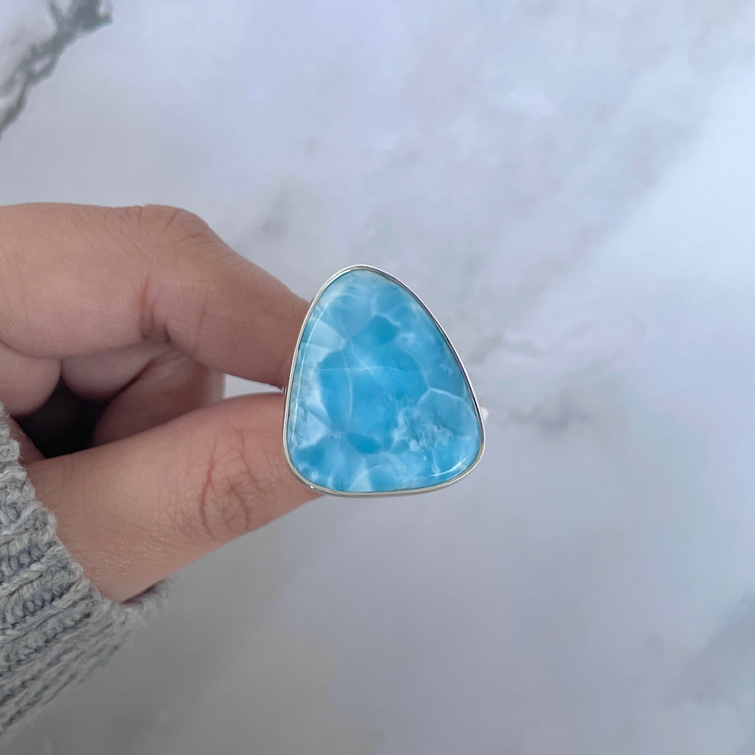 Larimar Adjustable Ring-(LAR-R-1456.)