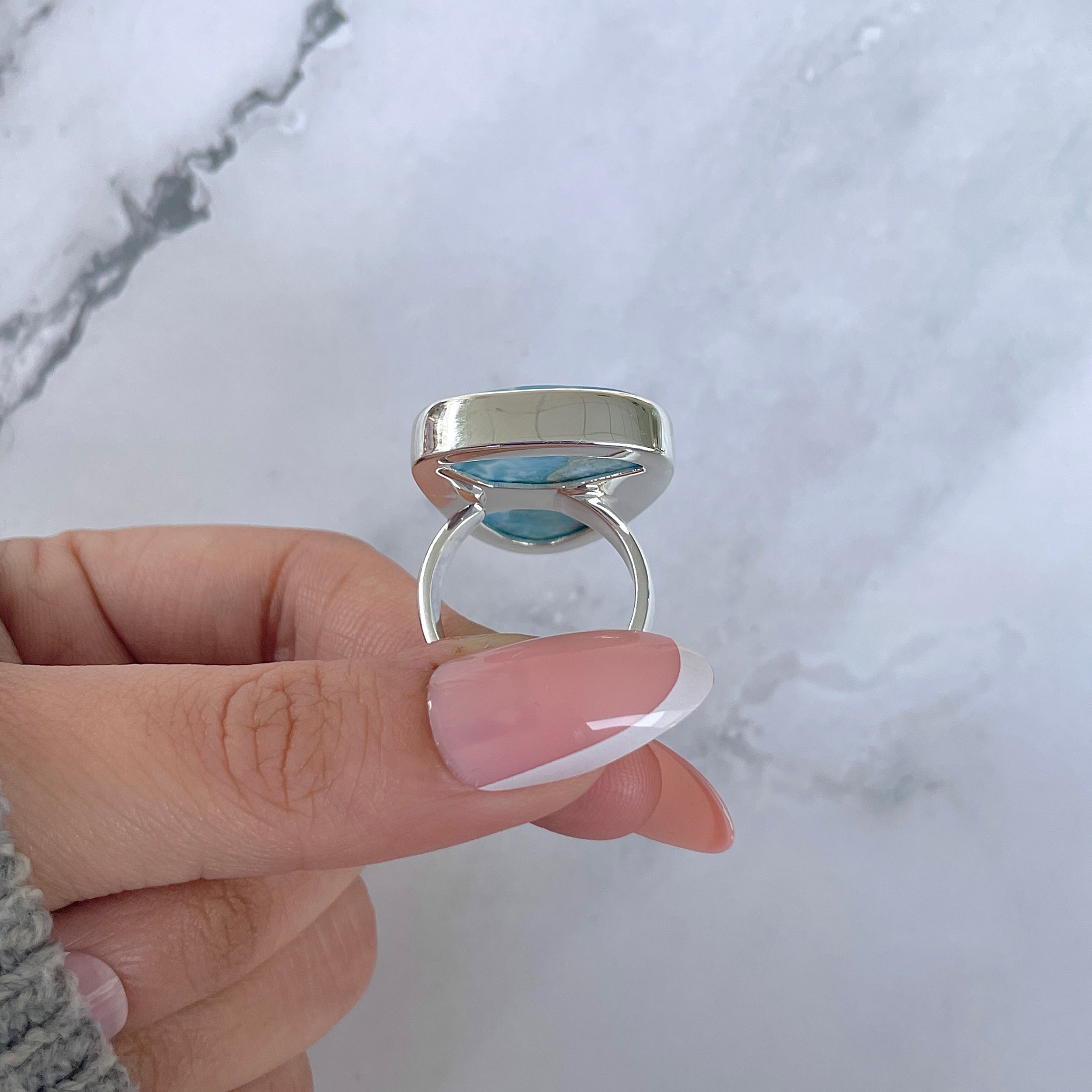 Larimar Adjustable Ring-(LAR-R-1456.)