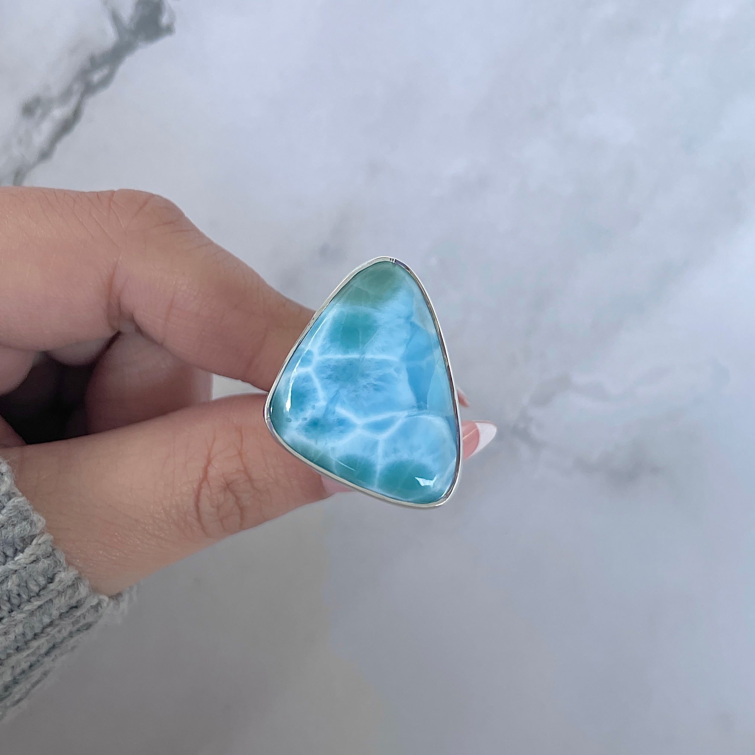 Larimar Adjustable Ring-(LAR-R-1457.)