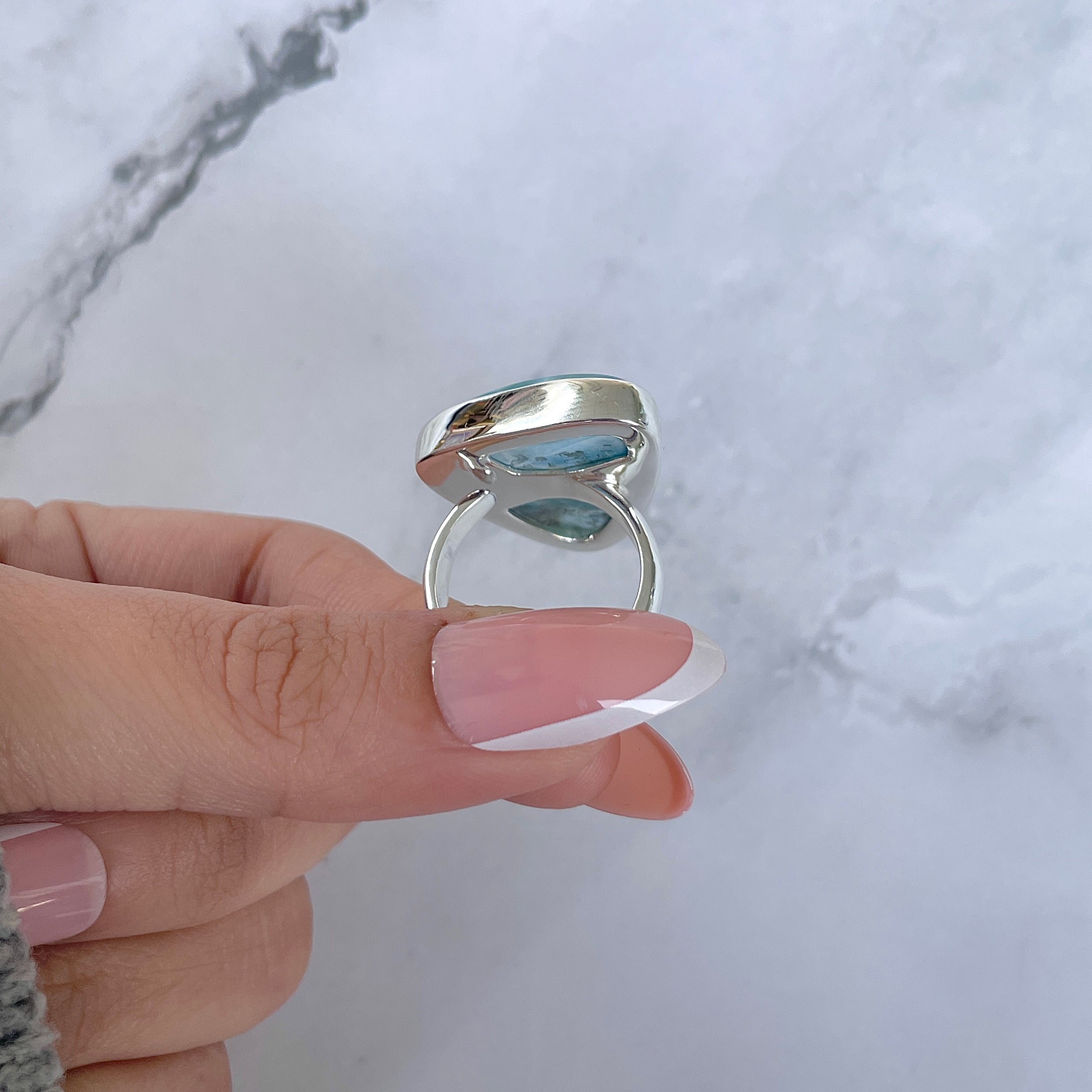 Larimar Adjustable Ring-(LAR-R-1457.)