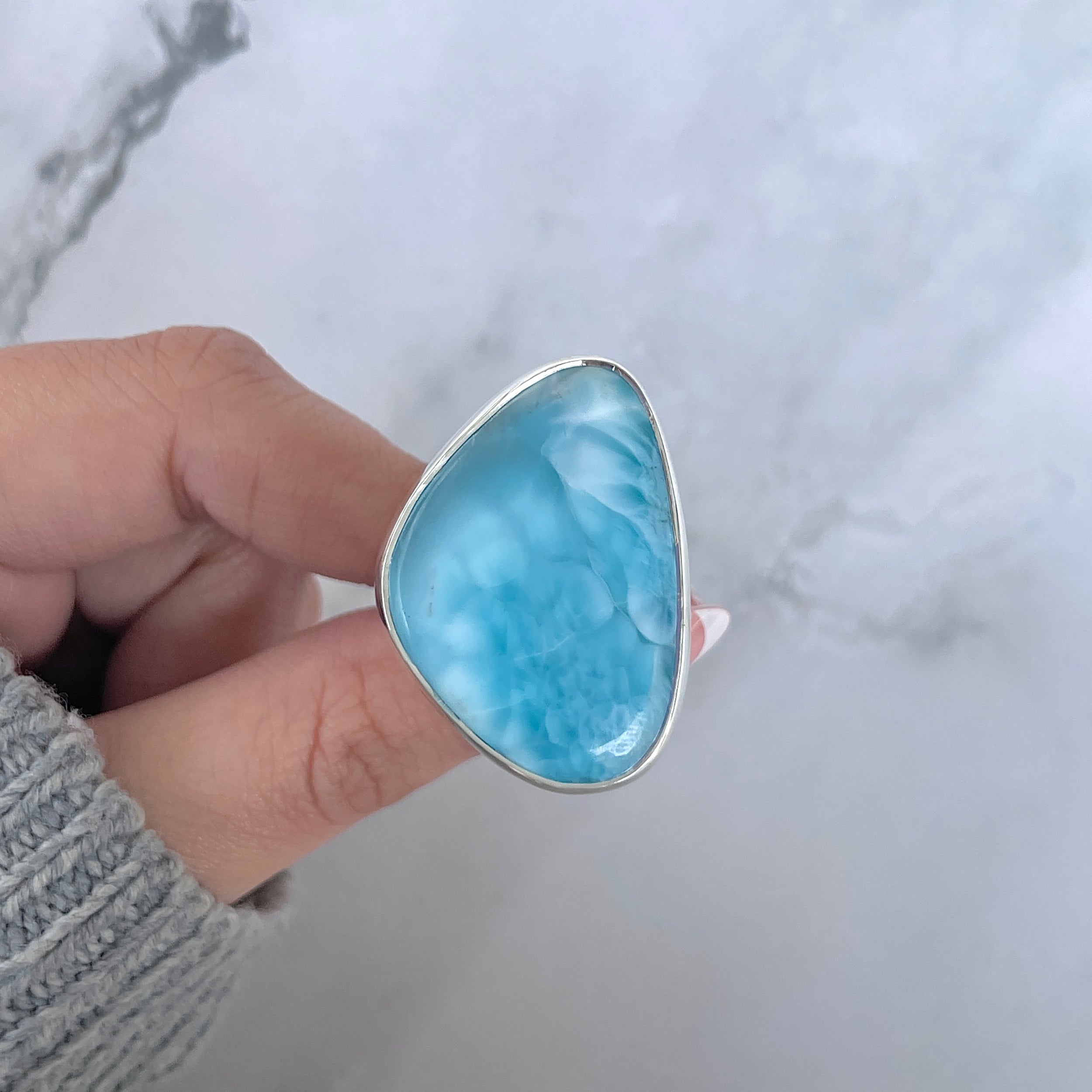 Larimar Adjustable Ring-(LAR-R-1458.)