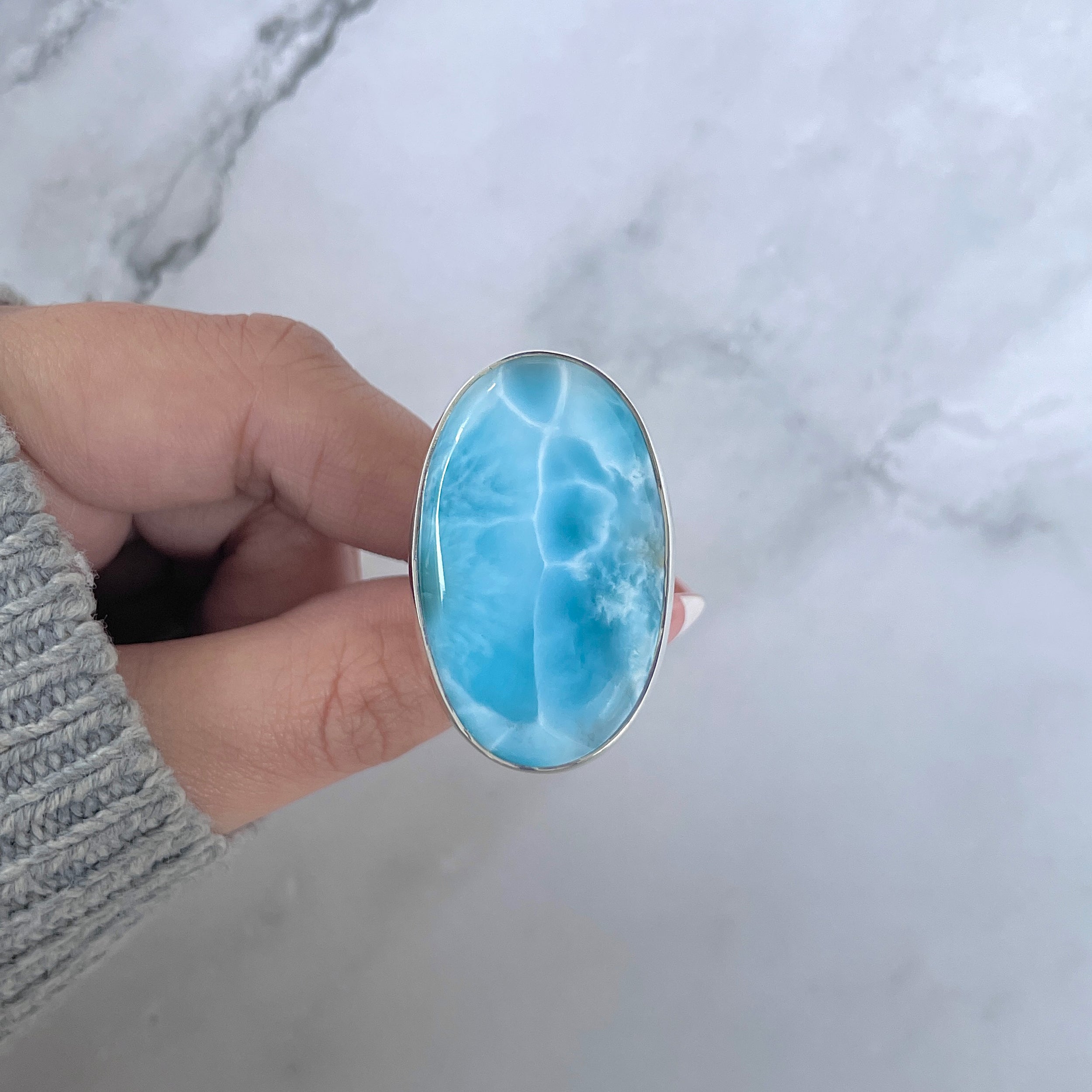 Larimar Adjustable Ring-(LAR-R-1459.)