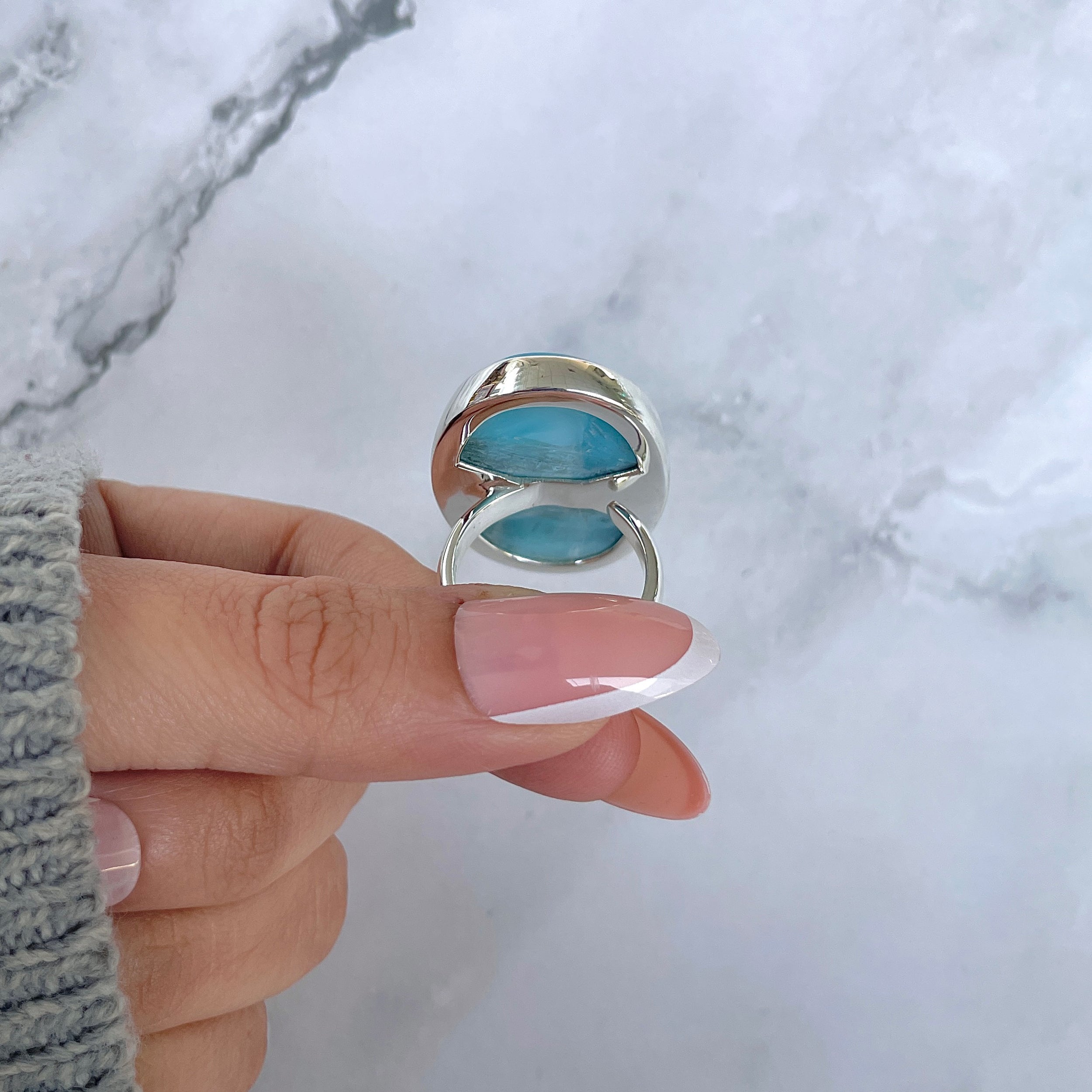 Larimar Adjustable Ring-(LAR-R-1459.)