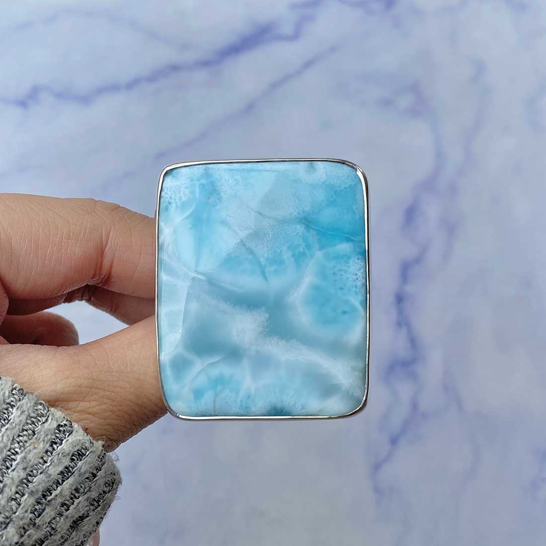 Larimar Adjustable Ring-(LAR-R-146.)