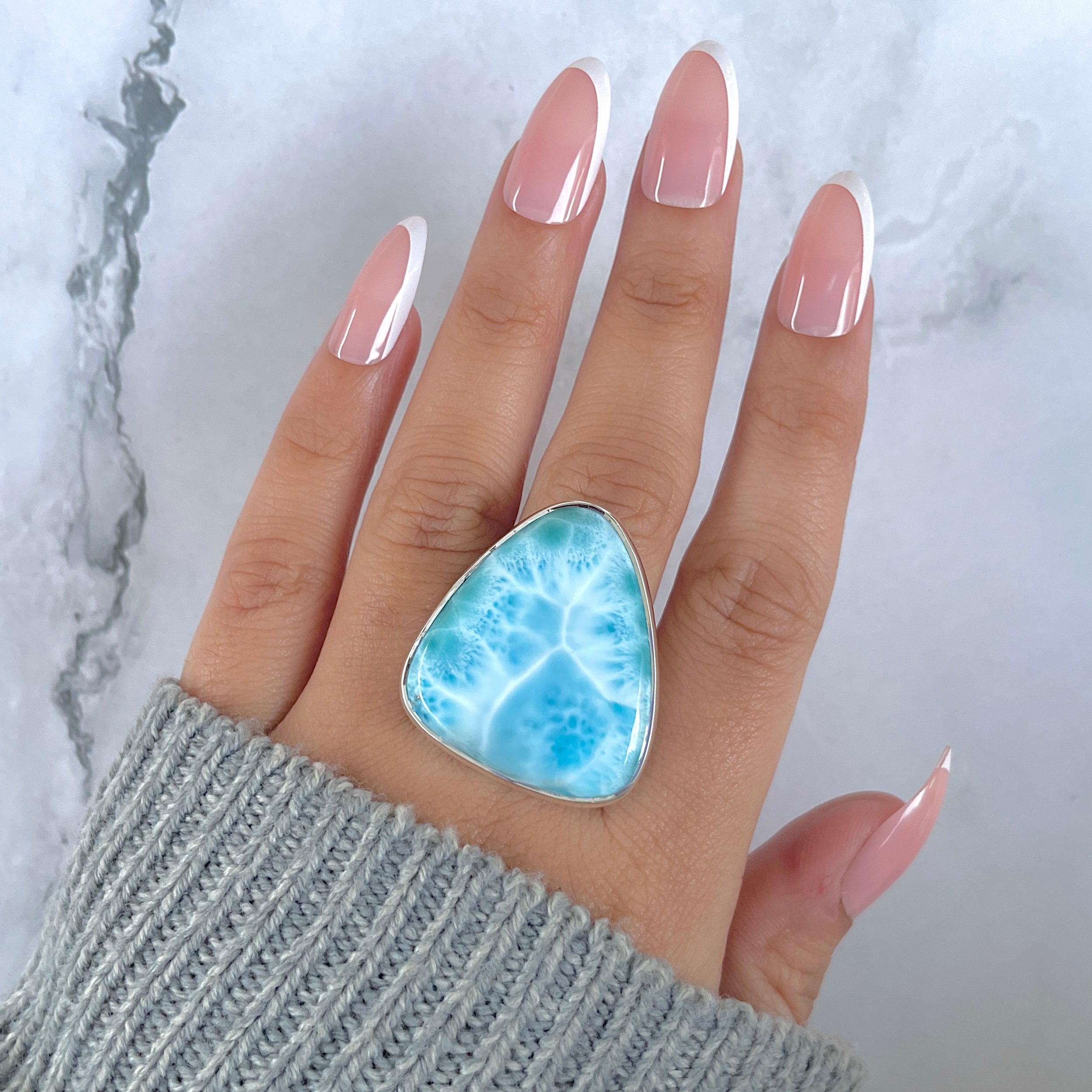 Larimar Adjustable Ring-(LAR-R-1460.)