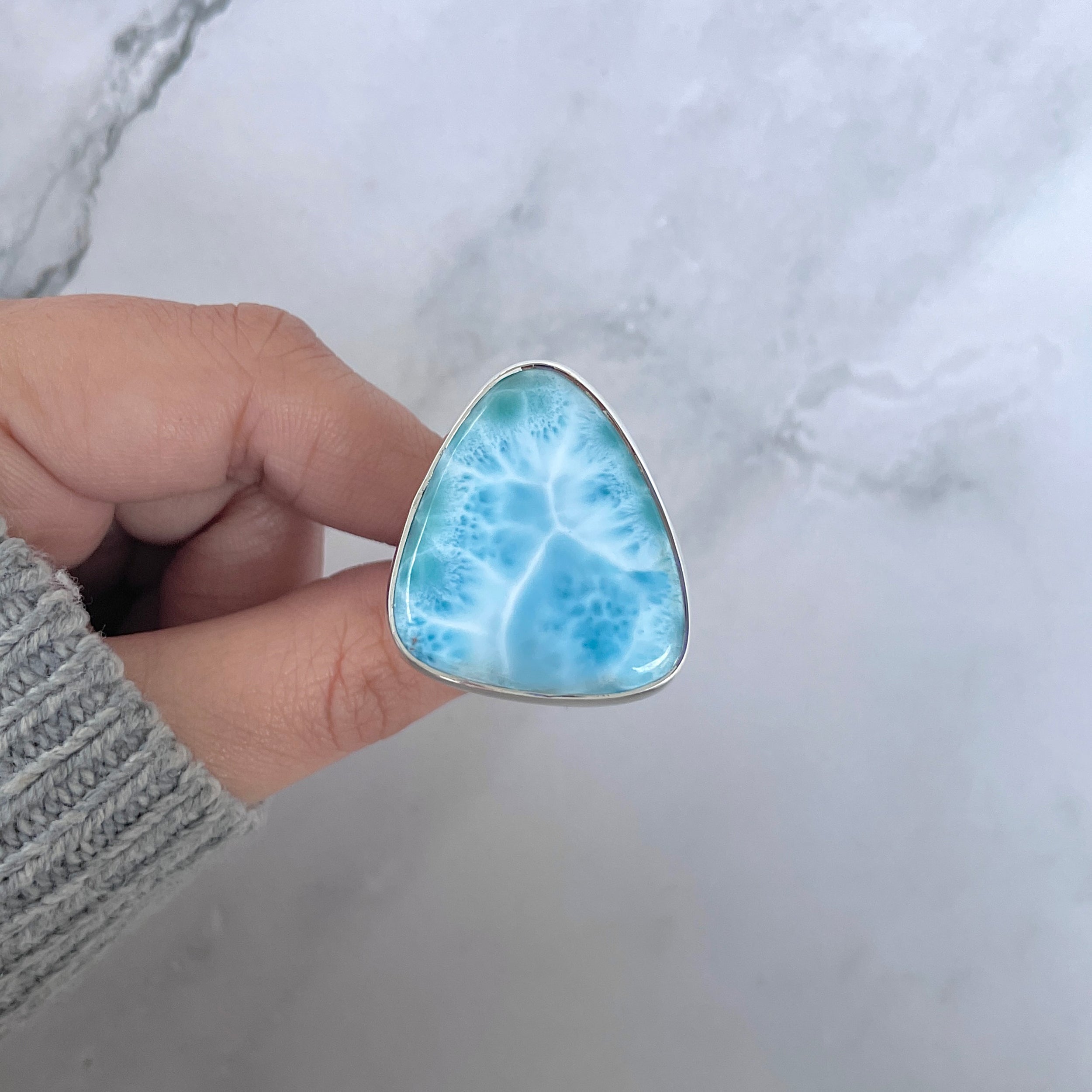 Larimar Adjustable Ring-(LAR-R-1460.)