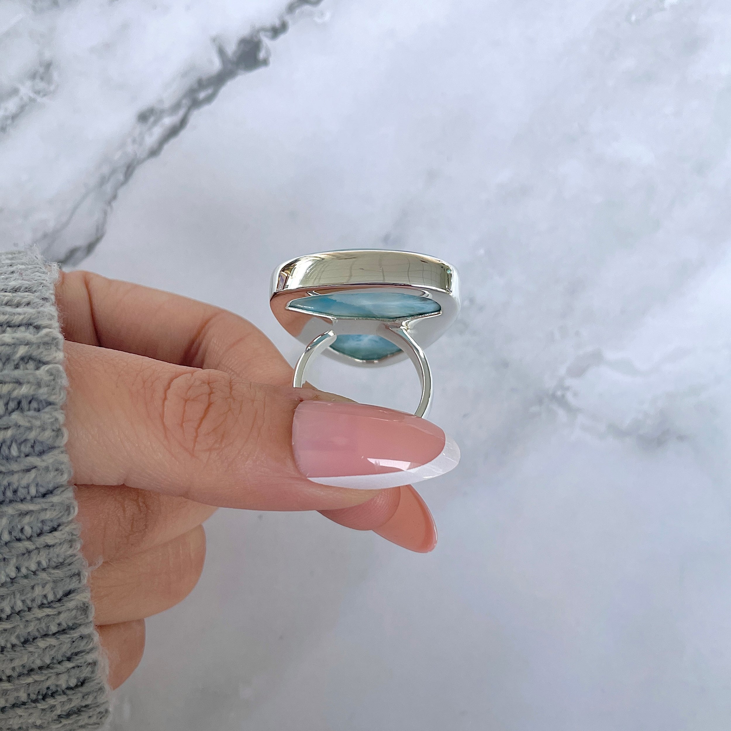 Larimar Adjustable Ring-(LAR-R-1460.)