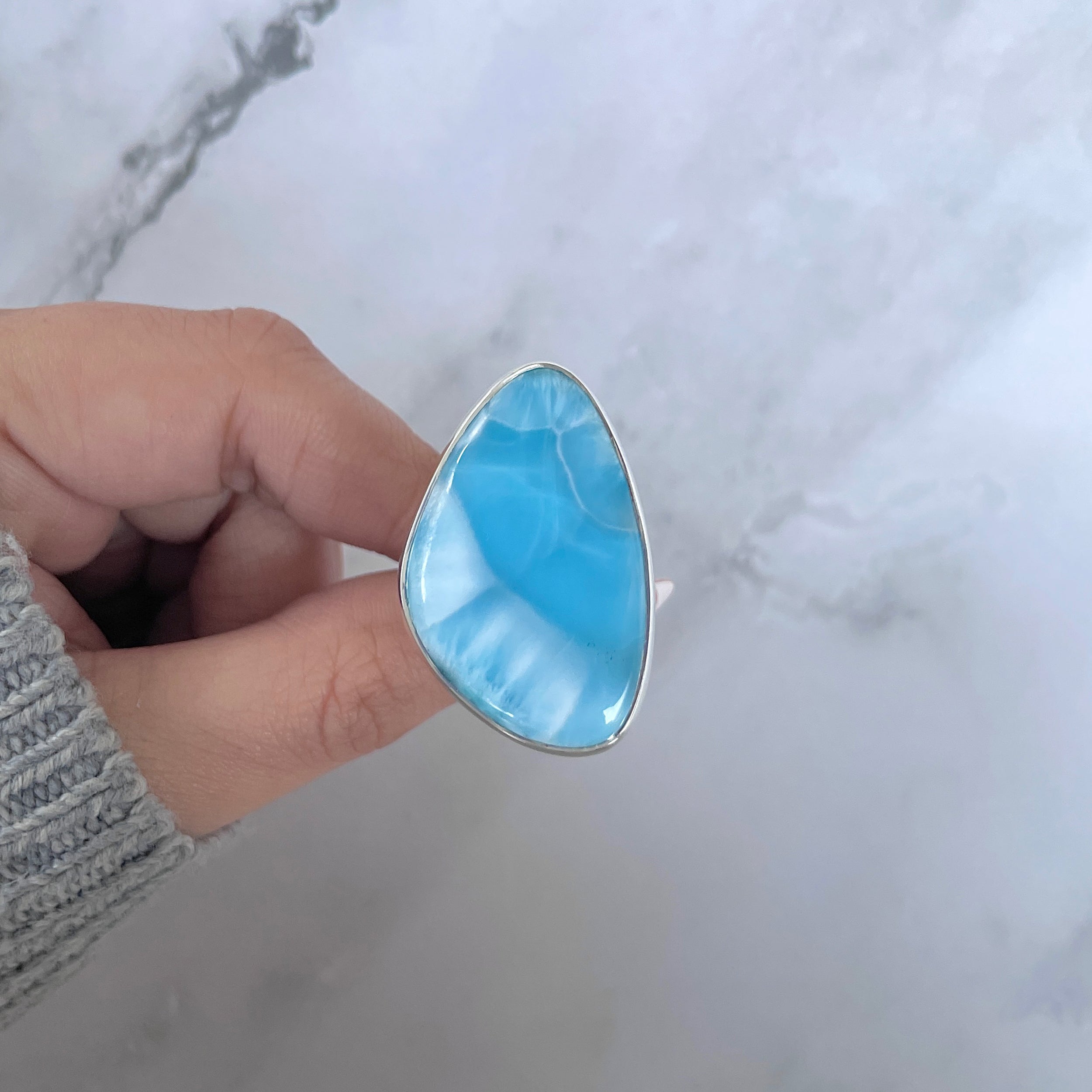 Larimar Adjustable Ring-(LAR-R-1462.)