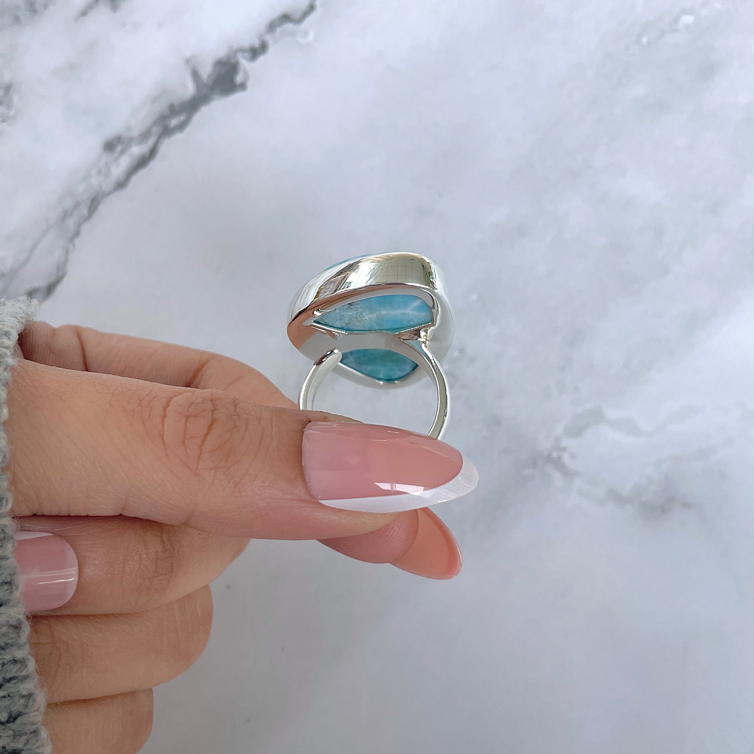 Larimar Adjustable Ring-(LAR-R-1462.)