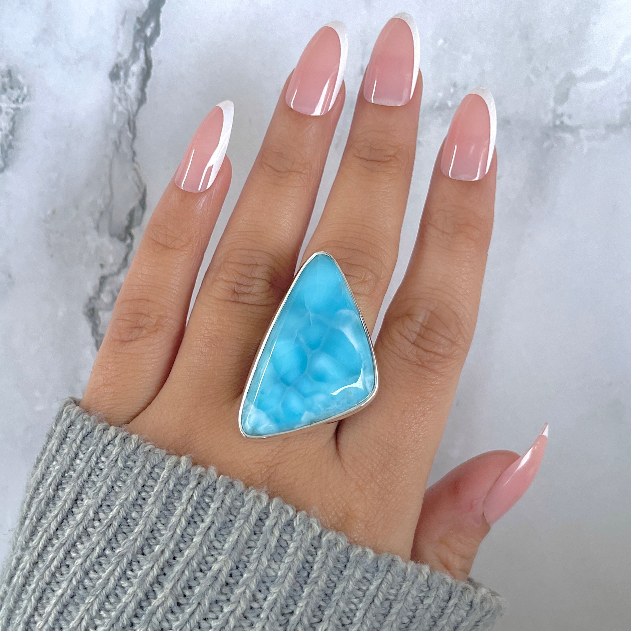 Larimar Adjustable Ring-(LAR-R-1463.)