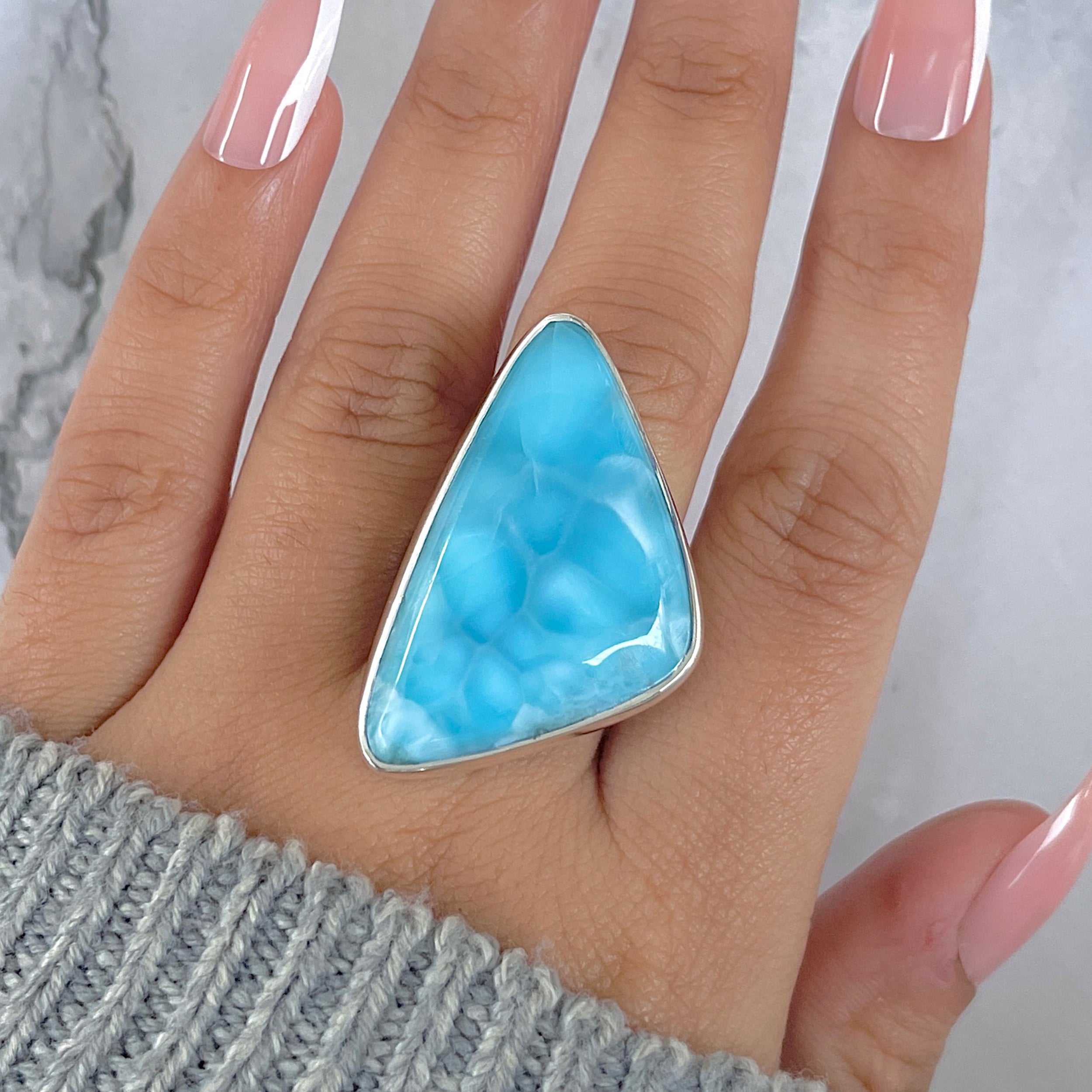 Larimar Adjustable Ring-(LAR-R-1463.)