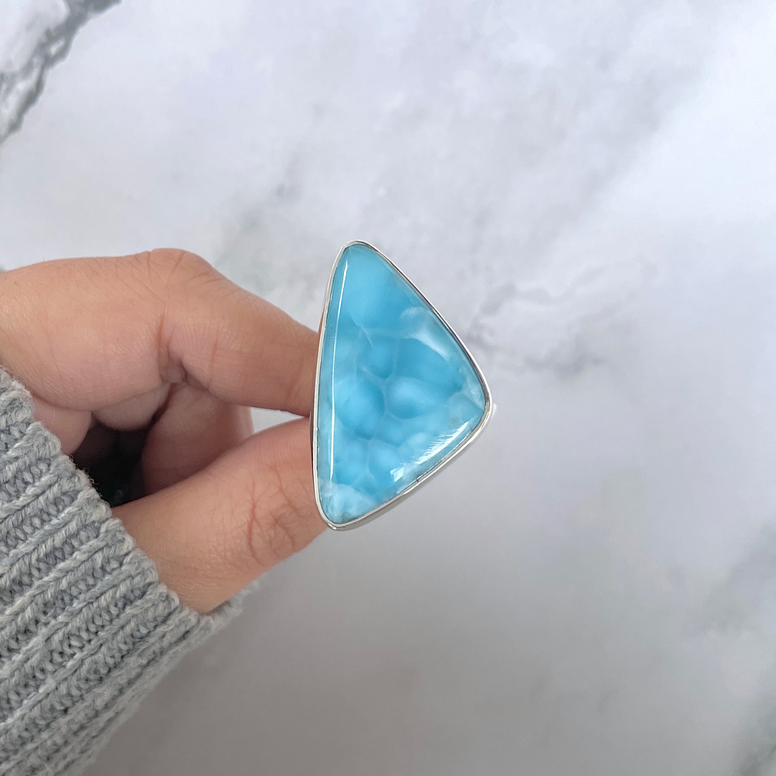 Larimar Adjustable Ring-(LAR-R-1463.)