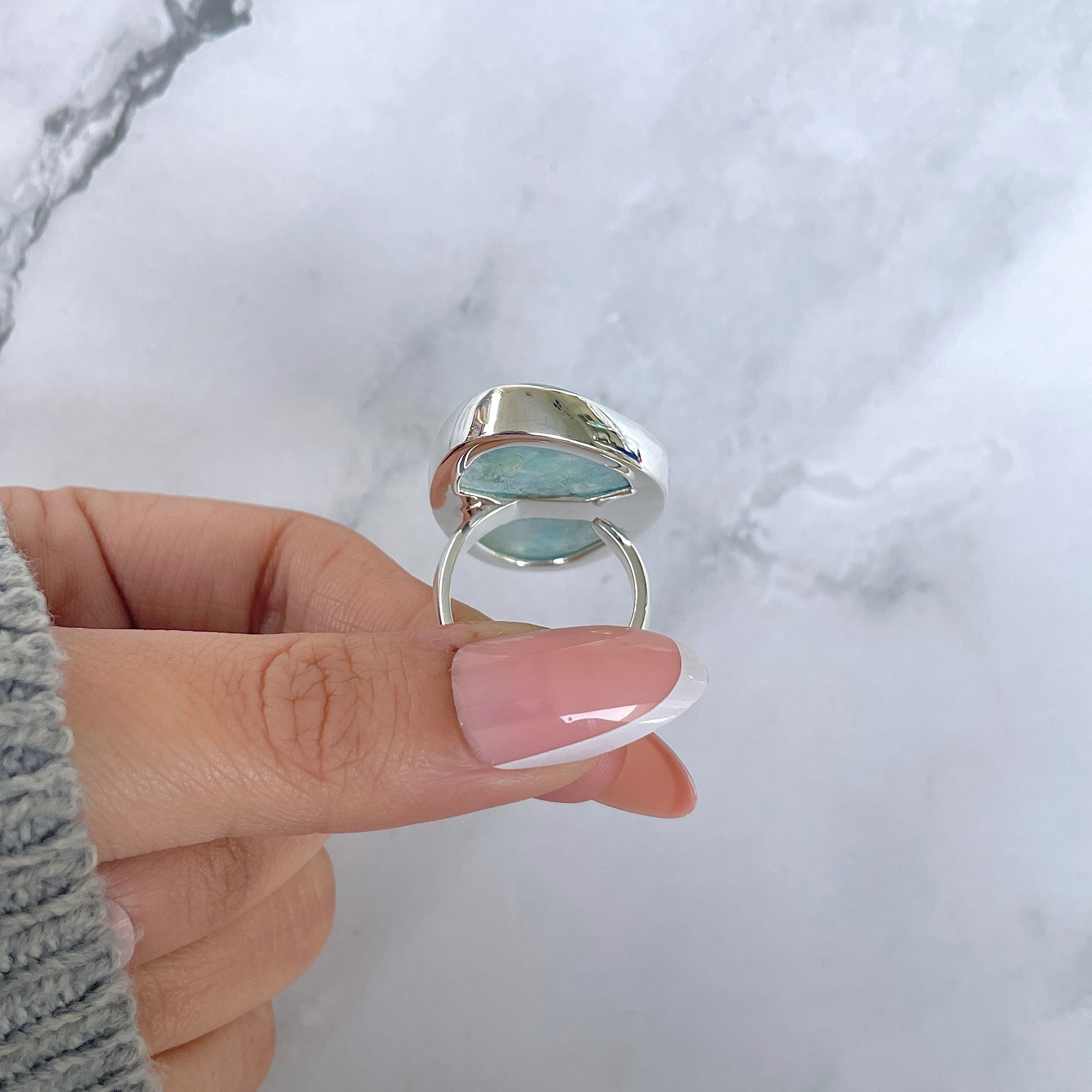 Larimar Adjustable Ring-(LAR-R-1464.)