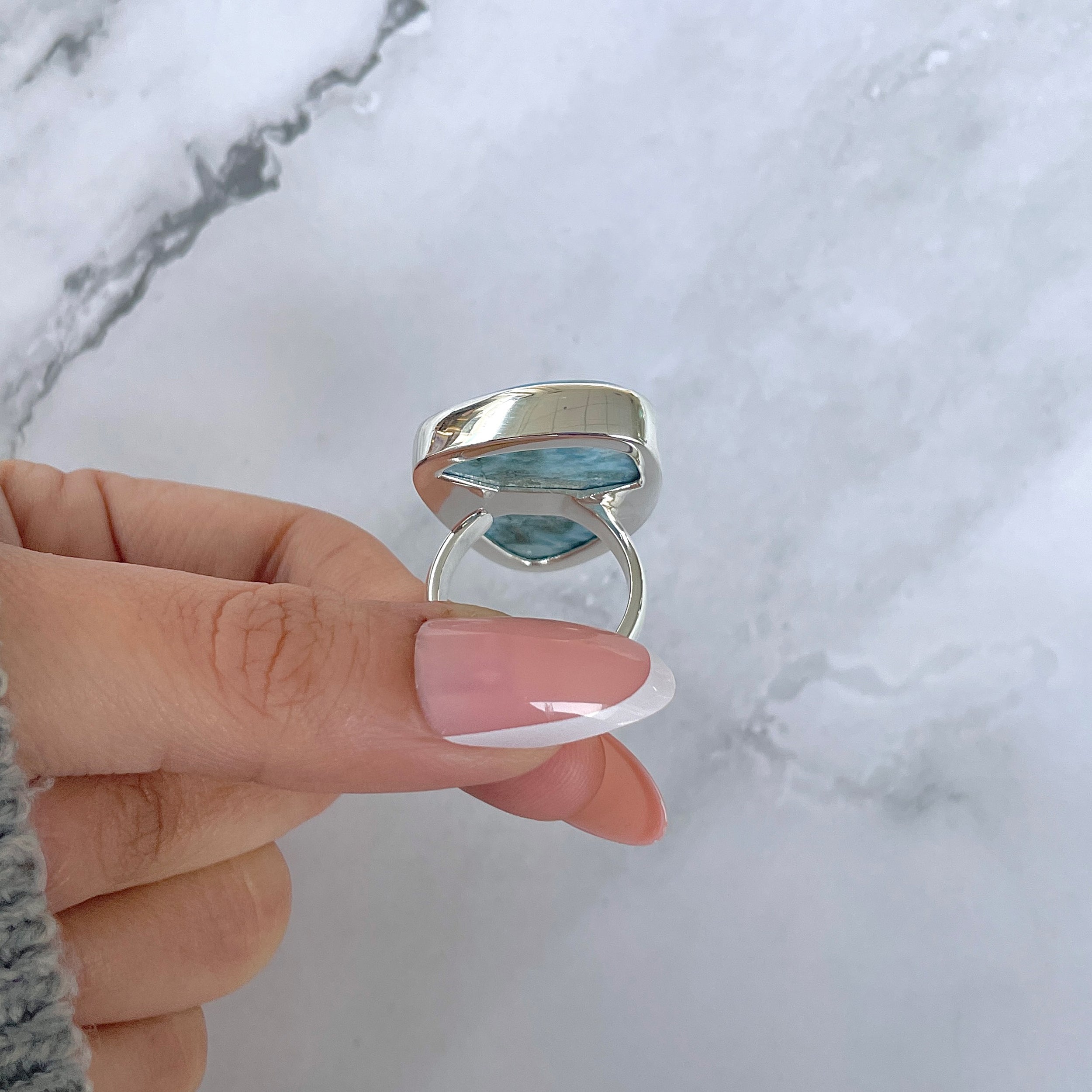 Larimar Adjustable Ring-(LAR-R-1465.)