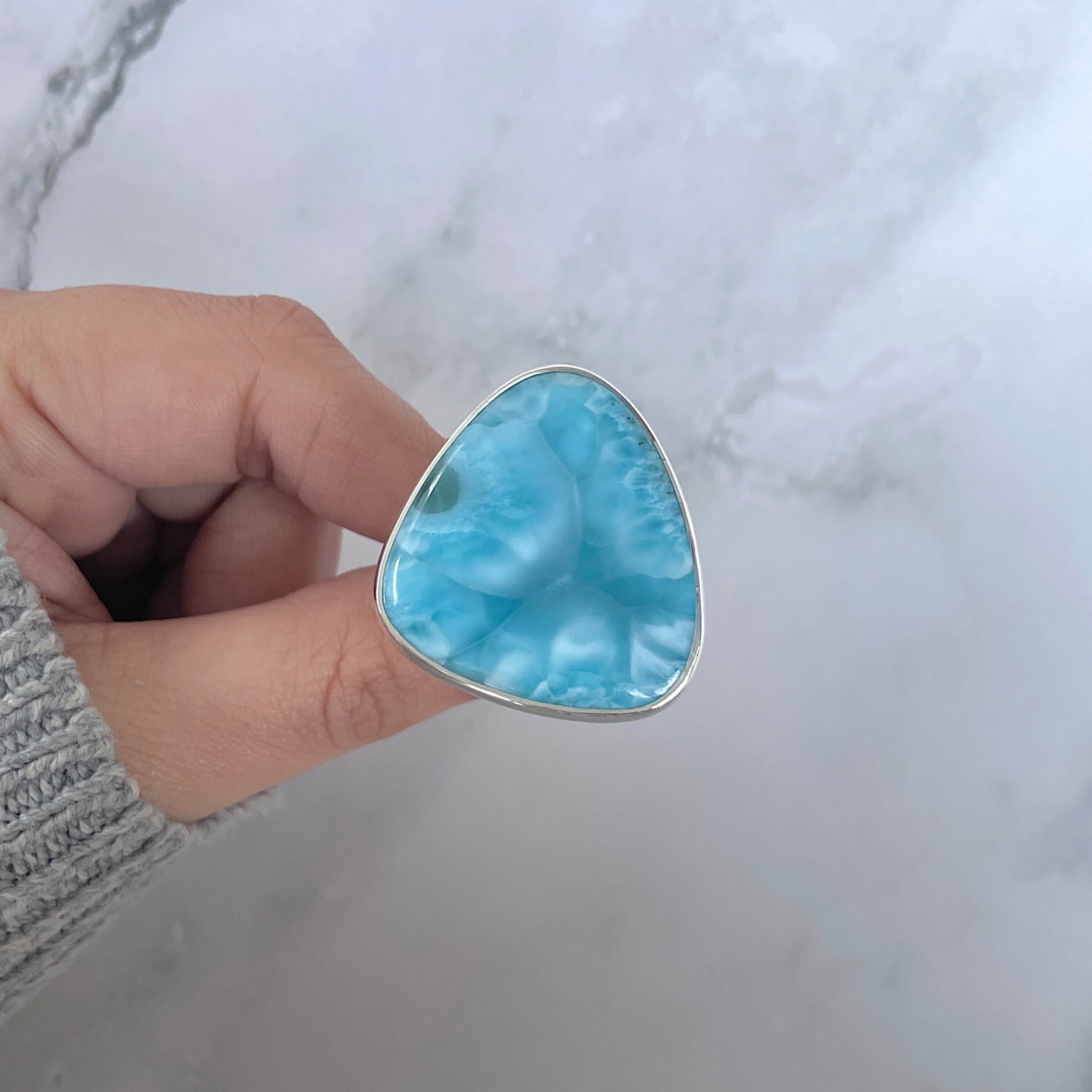 Larimar Adjustable Ring-(LAR-R-1466.)
