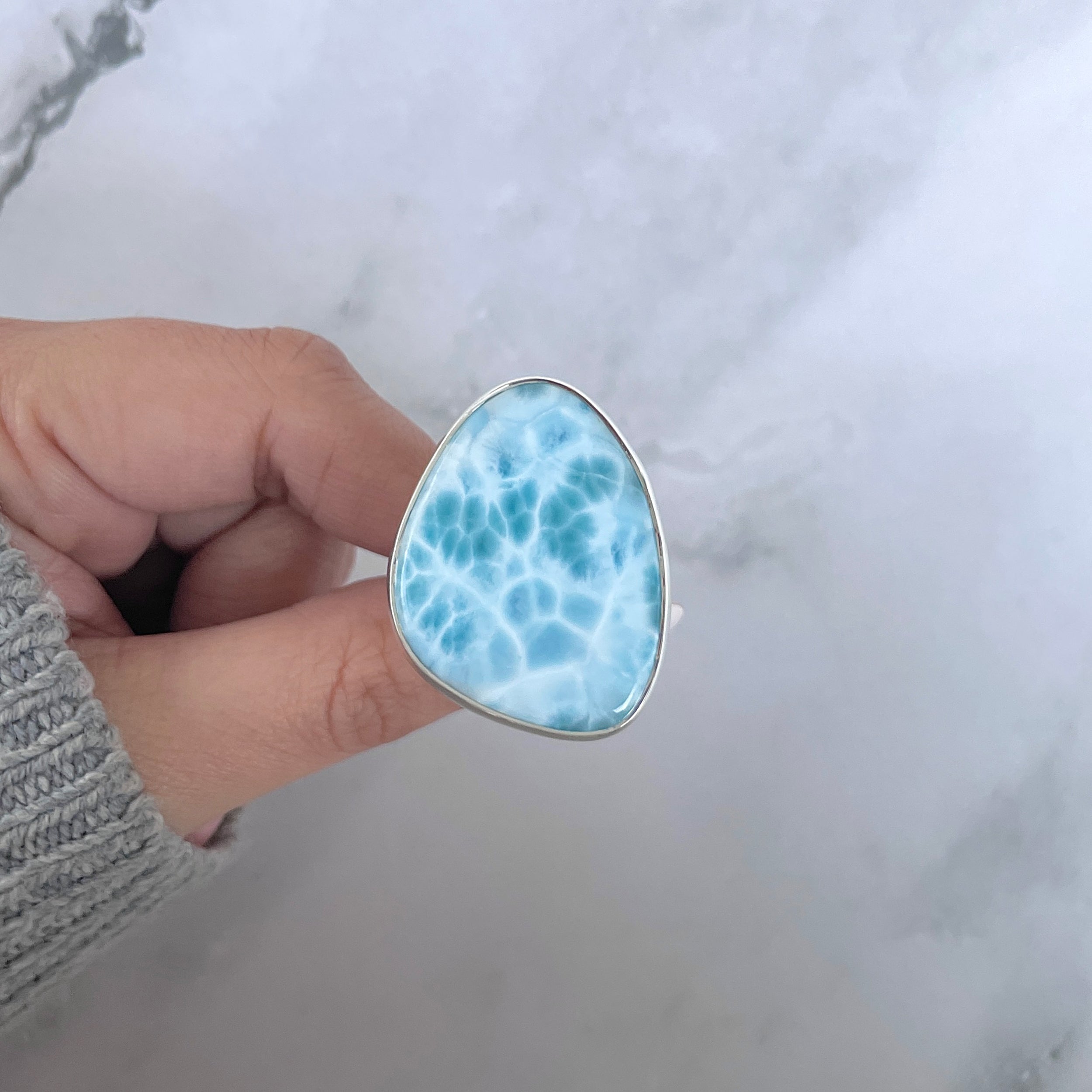 Larimar Adjustable Ring-(LAR-R-1467.)